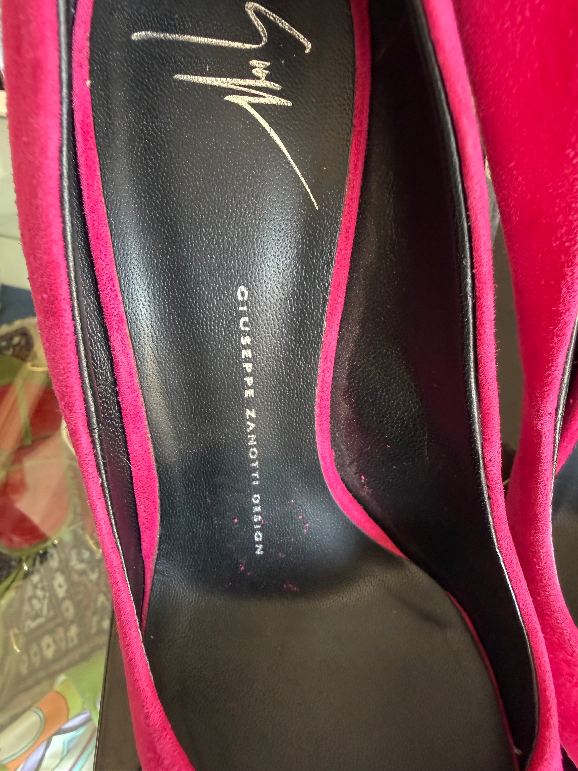 Décolleté Giuseppe Zanotti fucsia tacco acciaio
