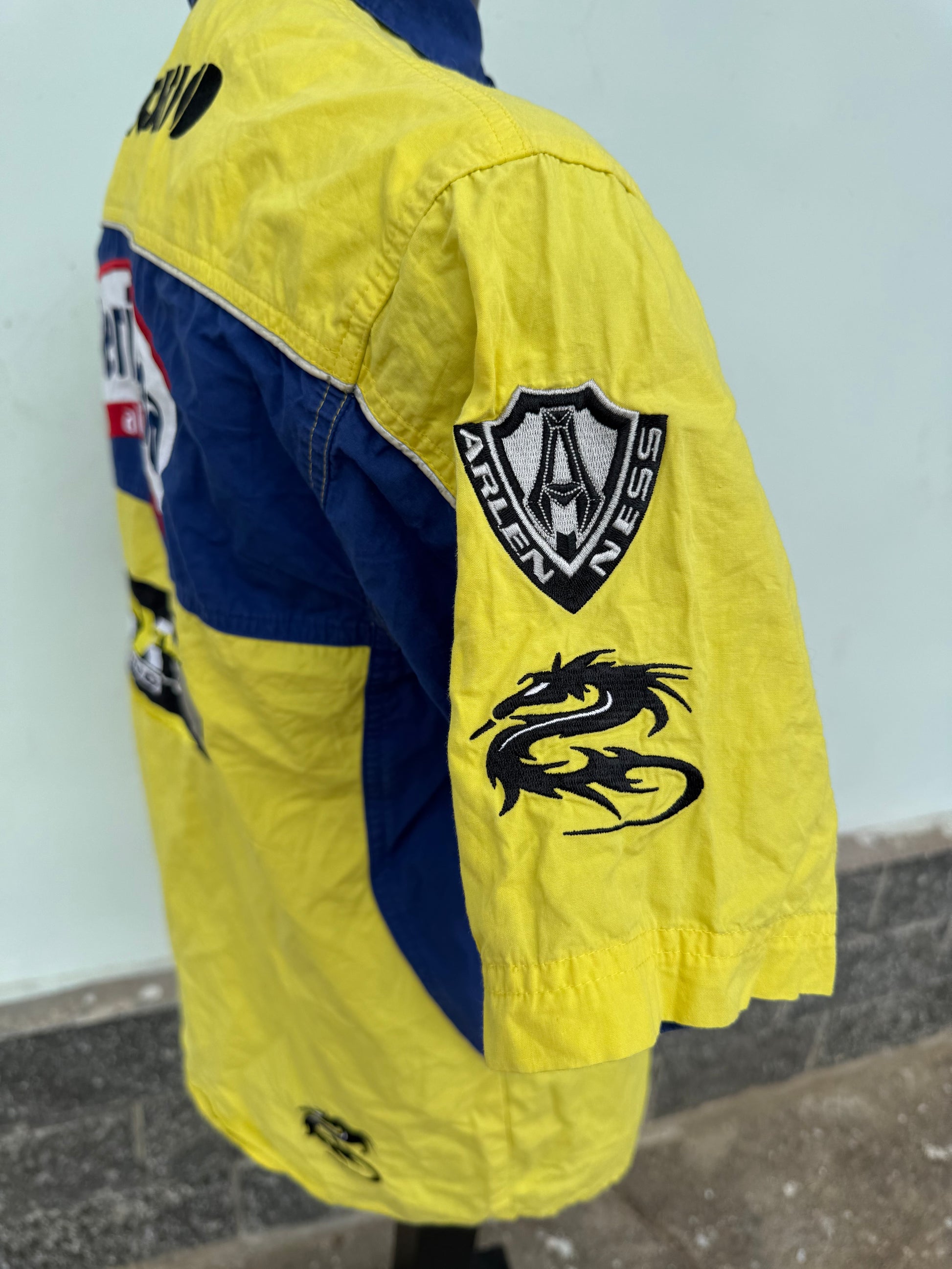 Camicia sportiva ciclista con ricami sponsor