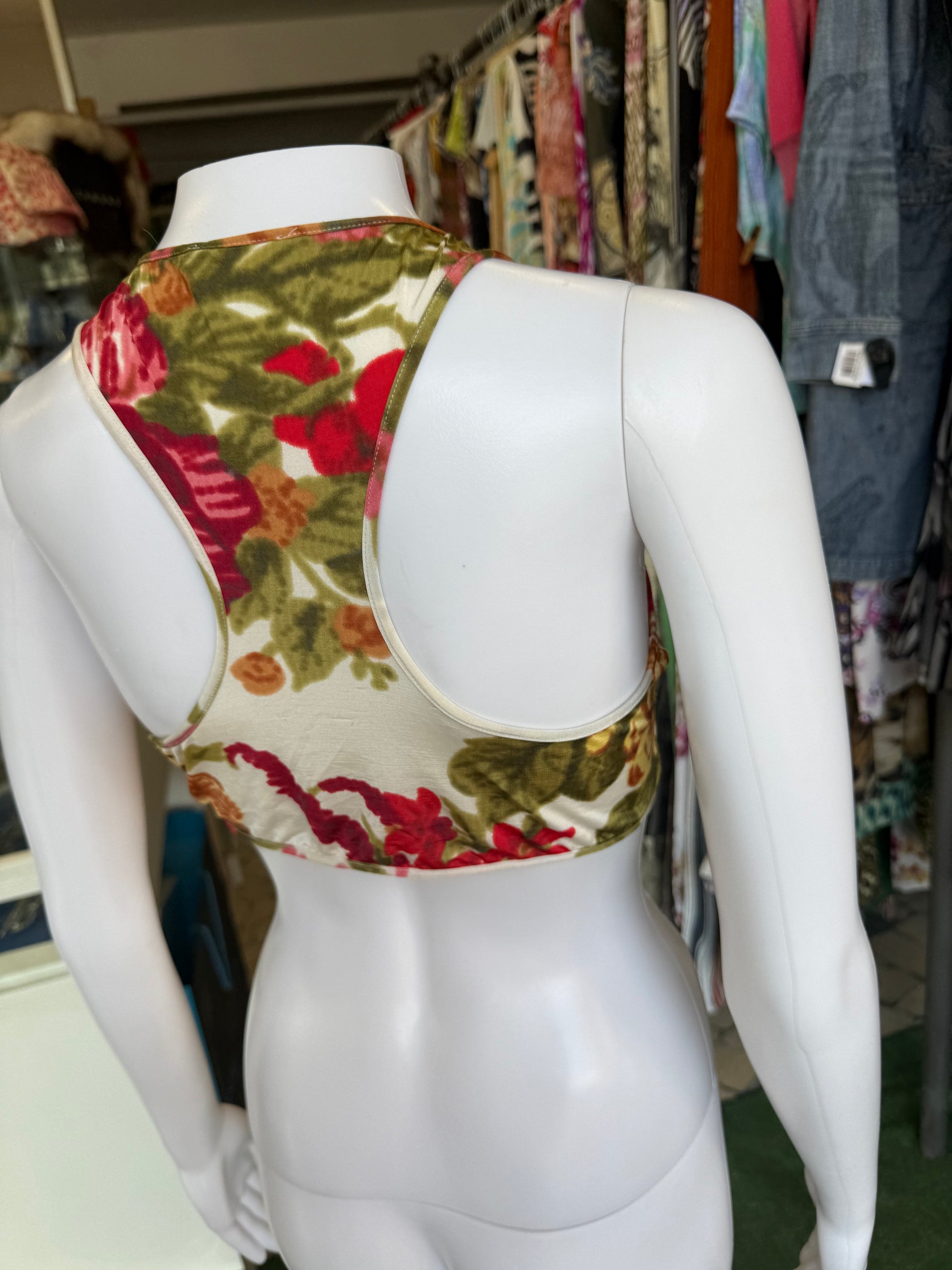 Top Gianfranco Ferrè fiori tropicali 00s