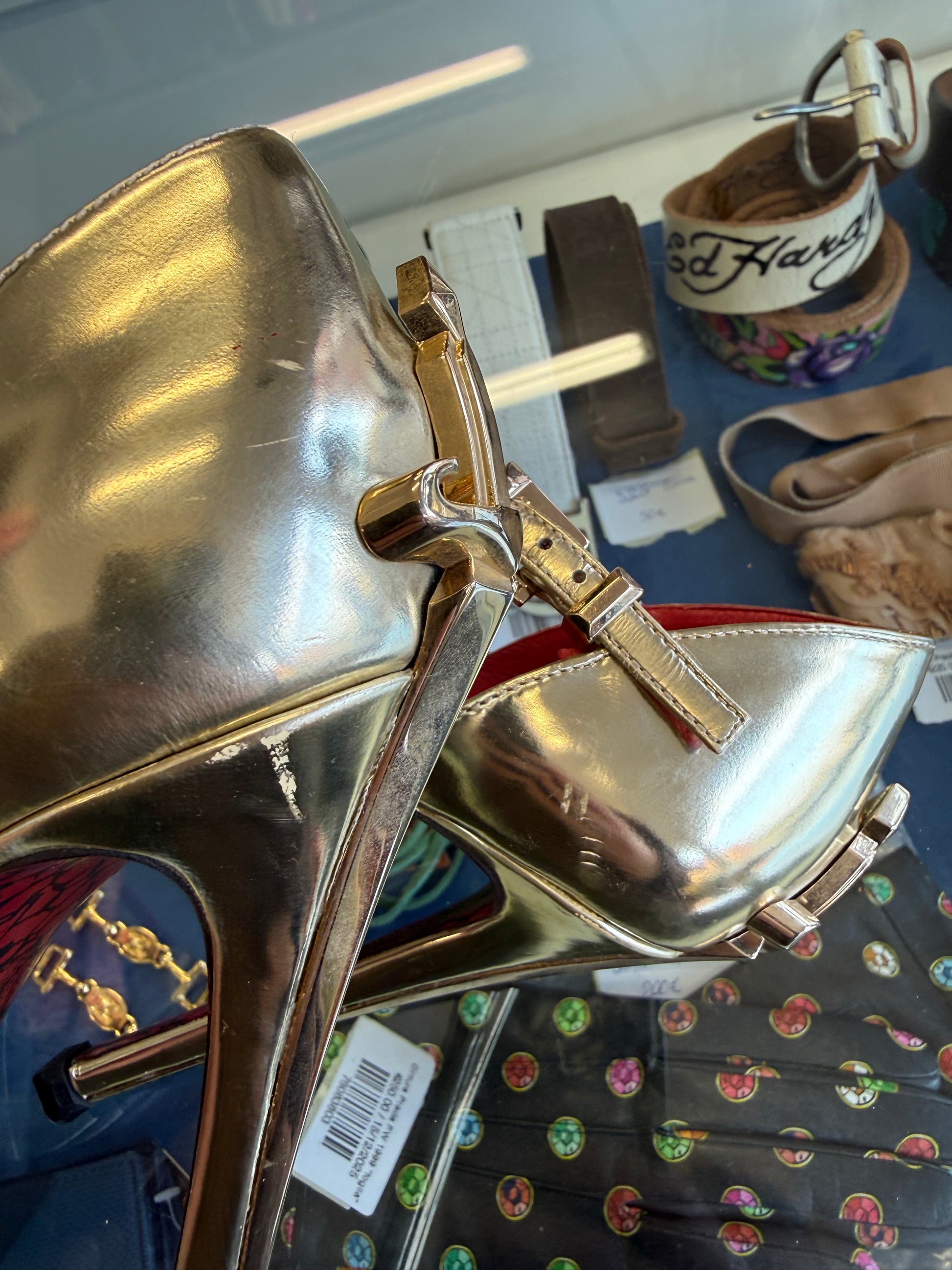 Cesare Paciotti sandali Dagger Heels Lady Blade oro 38