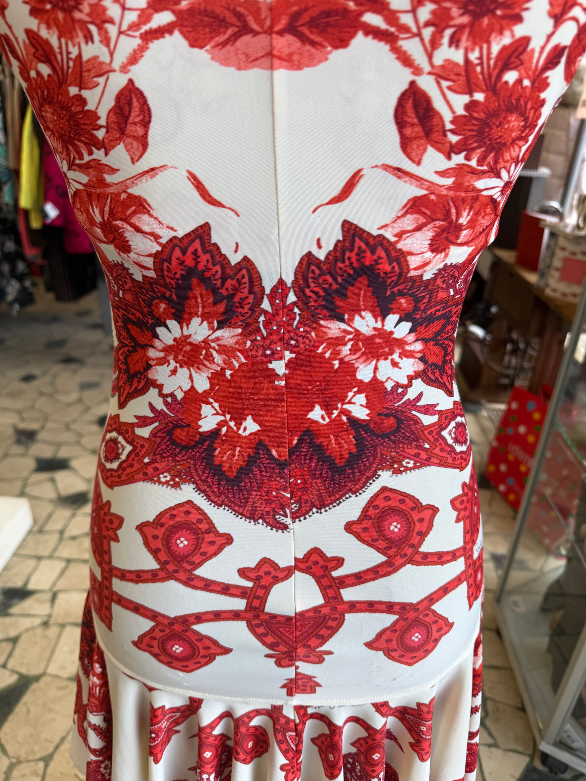 Abito fiori e paisley Roberto Cavalli SS2007