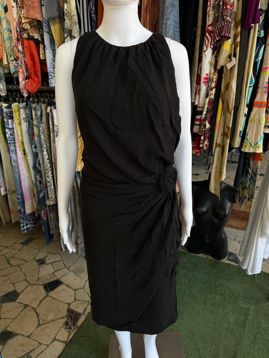 Abito Moschino fiore seta 2000s