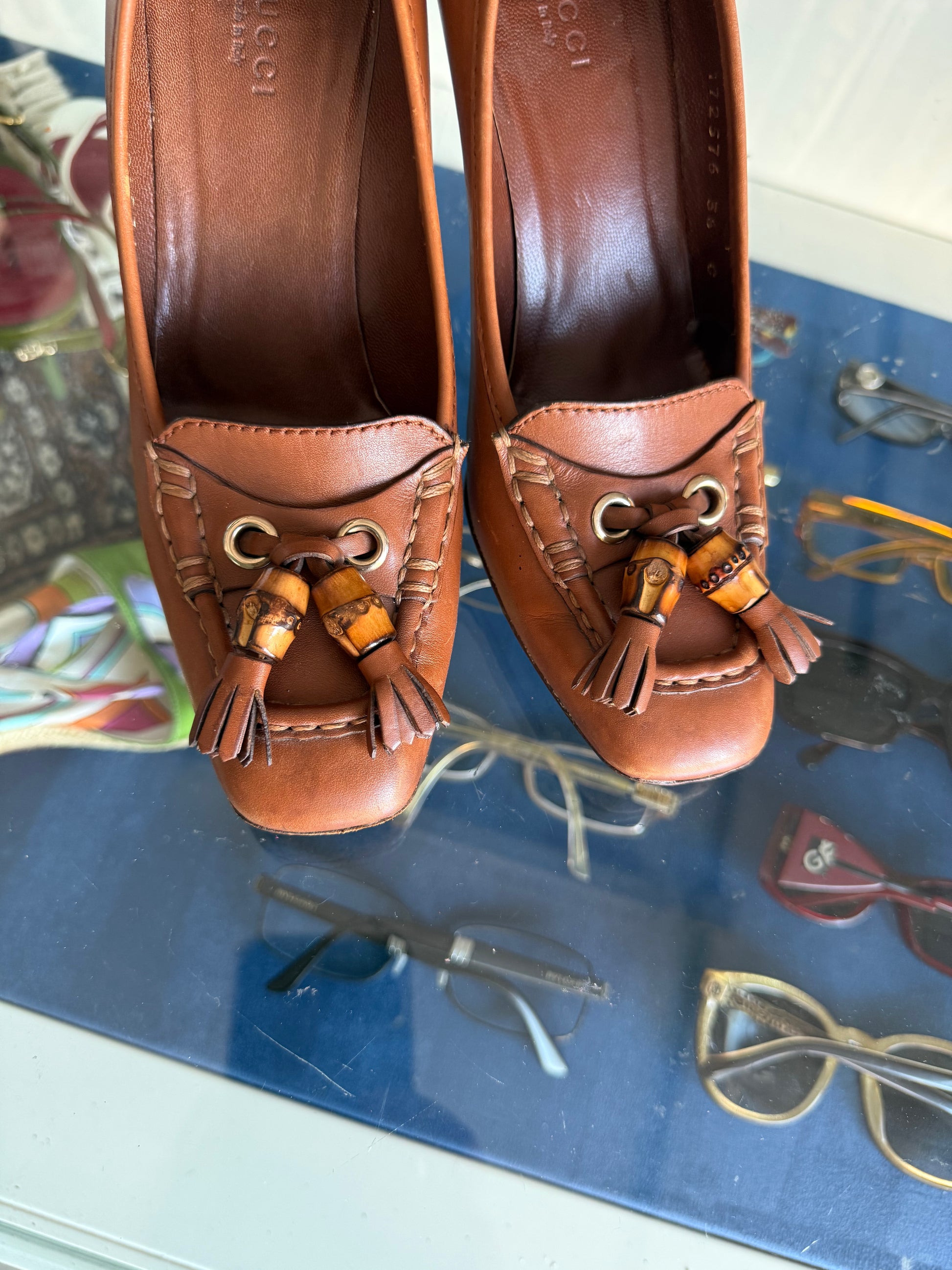 Décolleté Gucci bambù 00s
