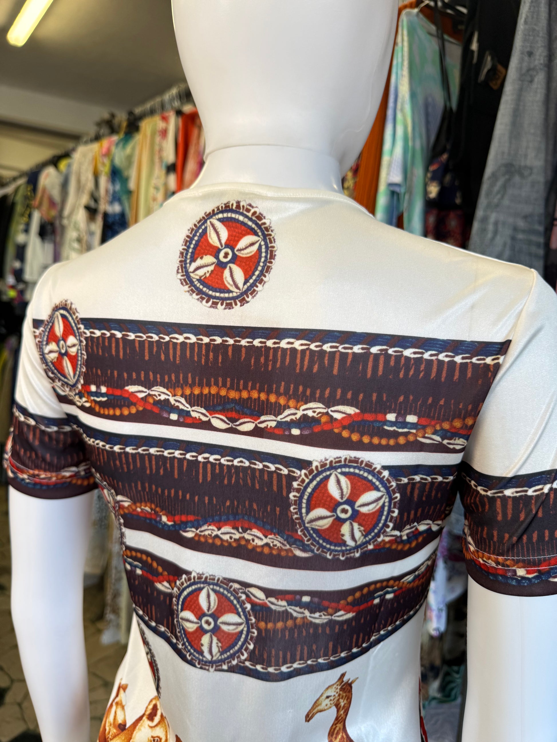Top Etro stampa tribale manica corta 2004 nuovo