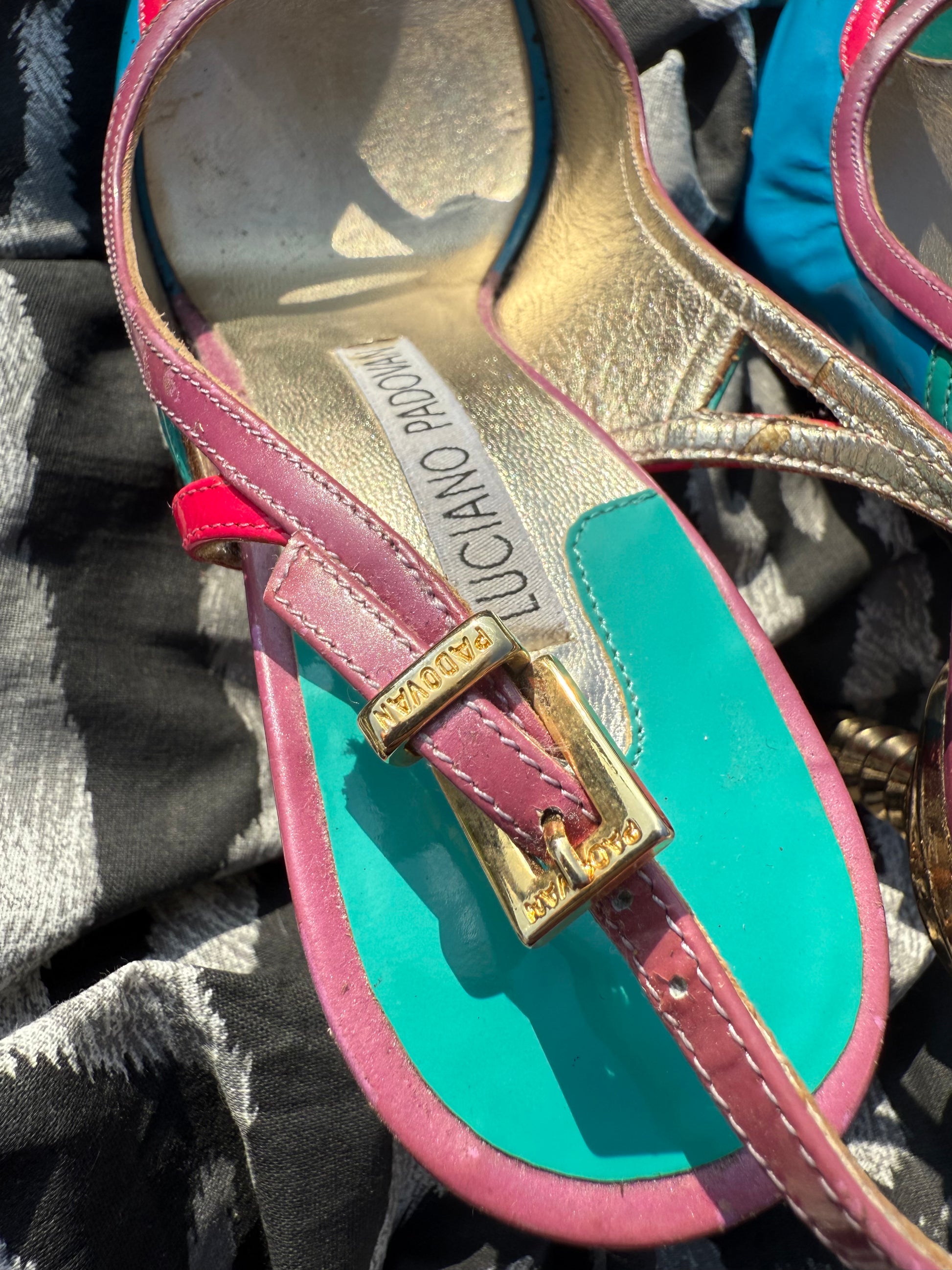 Sandali tacco alto slingback Luciano Padovan anni 90