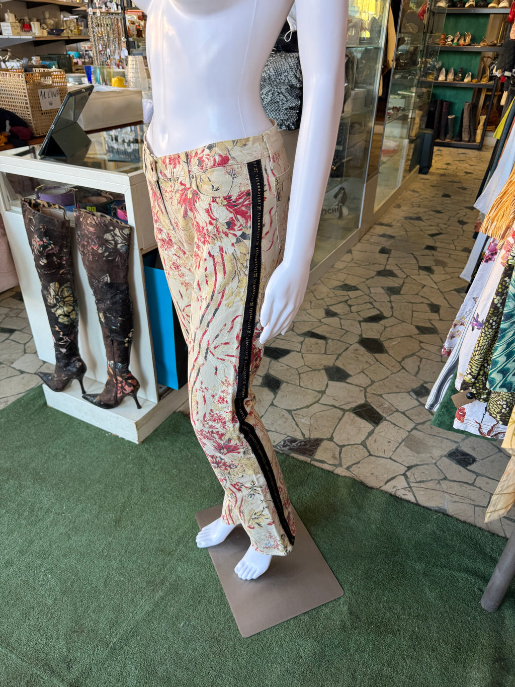 Jeans Roberto Cavalli bouquet di fiori 2000”