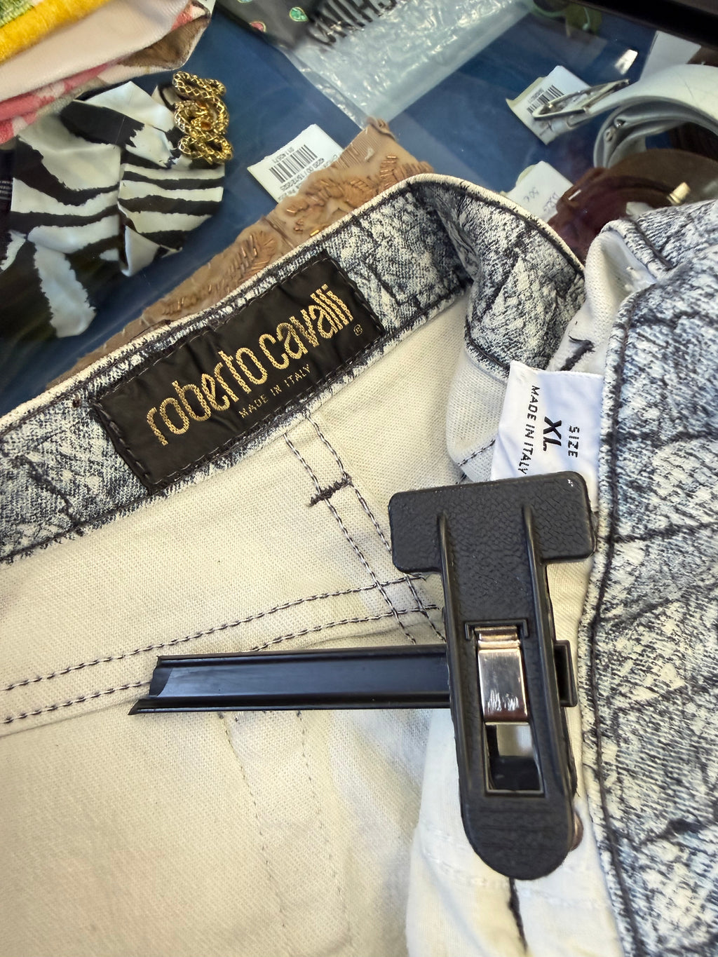 Jeans Roberto Cavalli SS1997 fieno e paglia blu