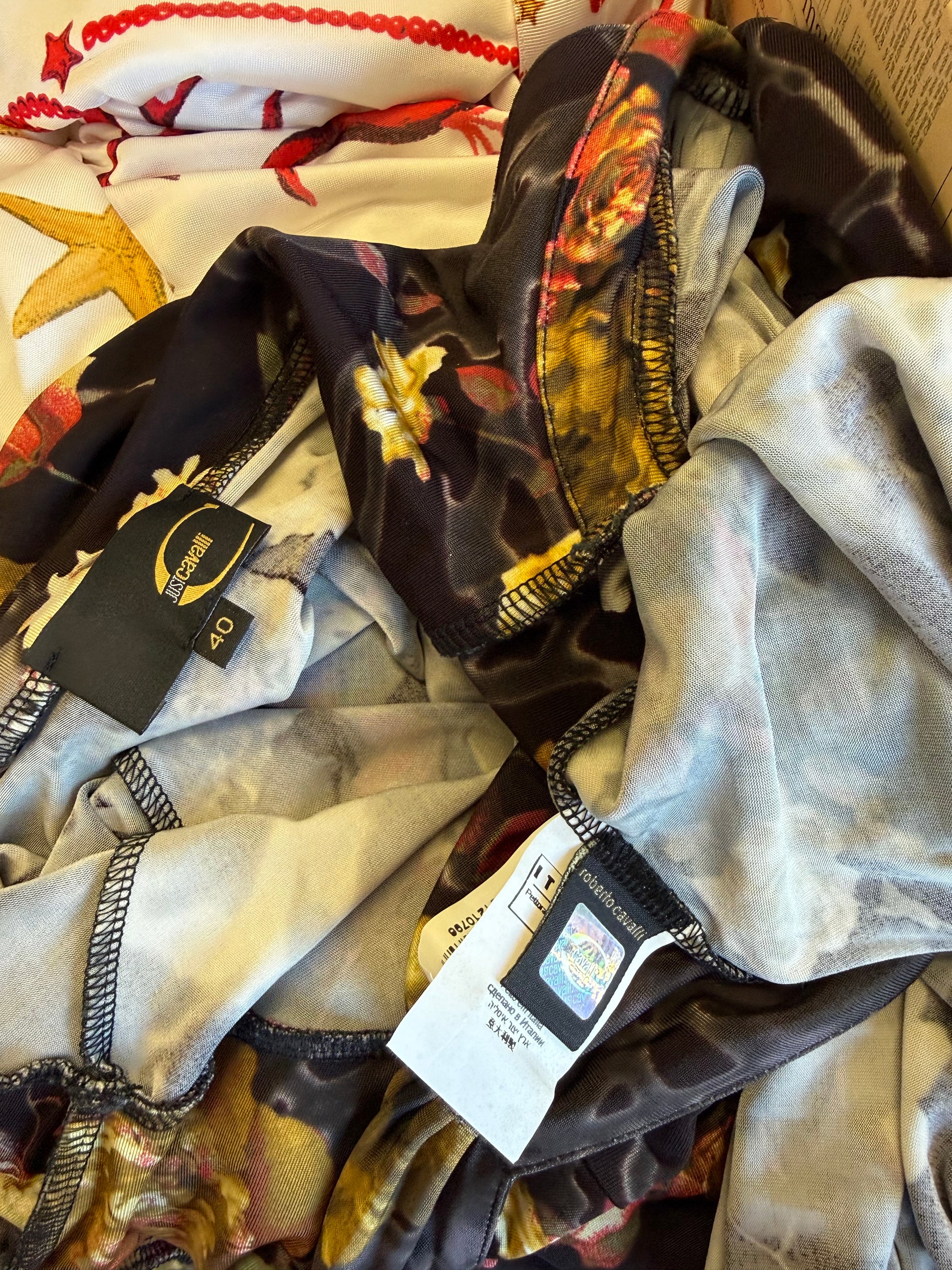 Abito Roberto Cavalli floreale anno 2000s