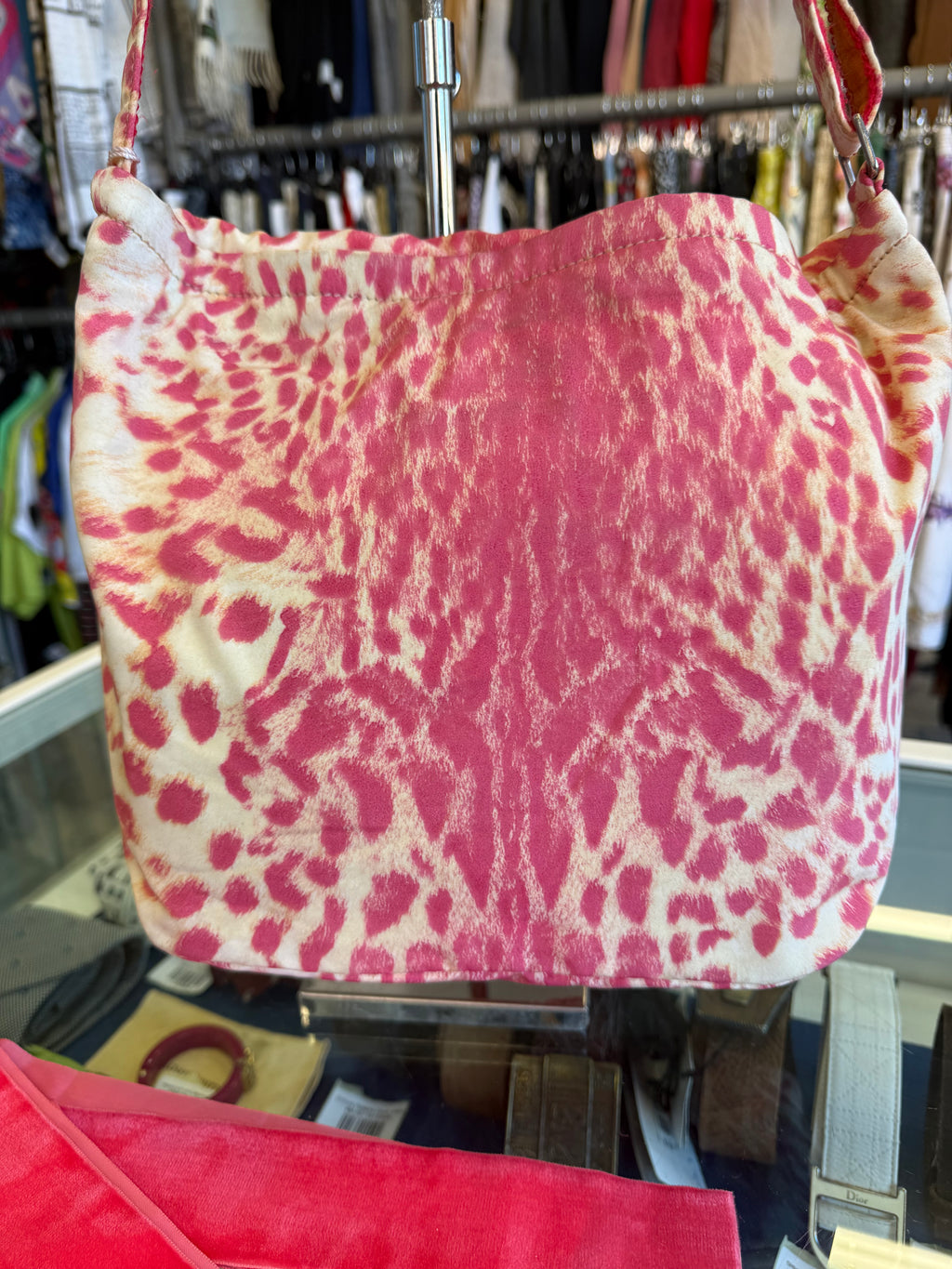Borsa Roberto Cavalli SS2000 pink leopard print
