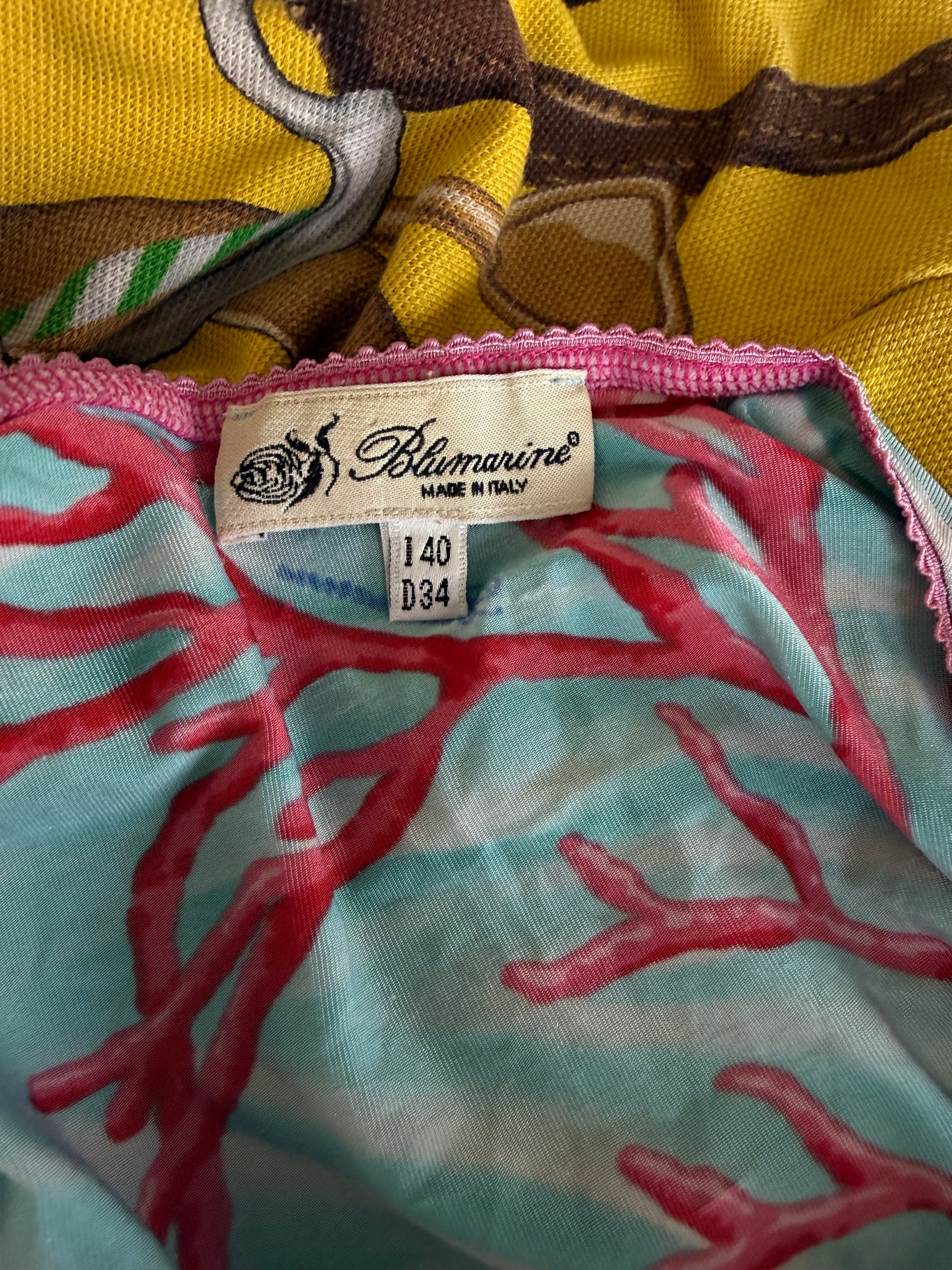 Top Blumarine stampa pesci e coralli 00s