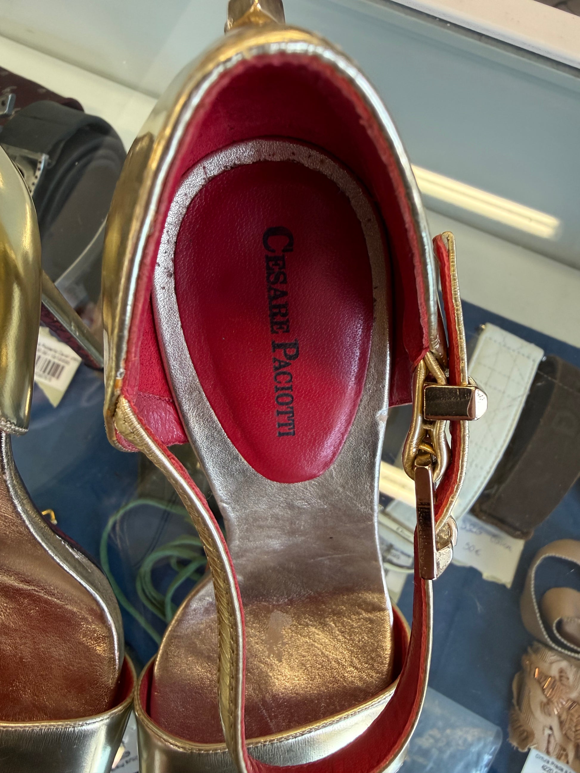 Cesare Paciotti sandali Dagger Heels Lady Blade oro 38