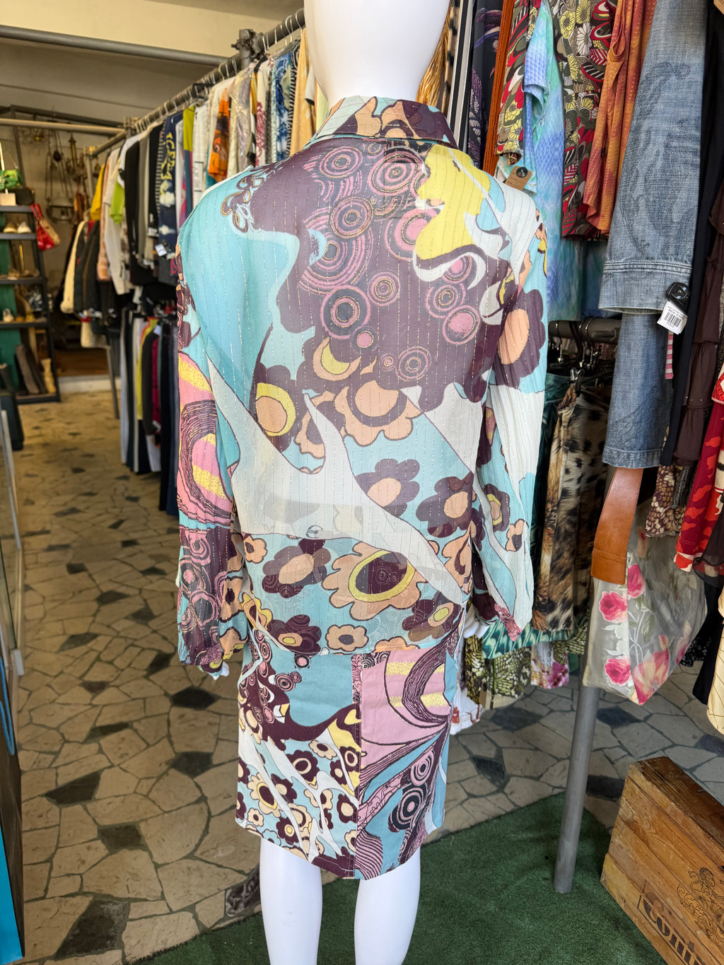 Completo Roberto Cavalli Just Sirena e fiori 2000s