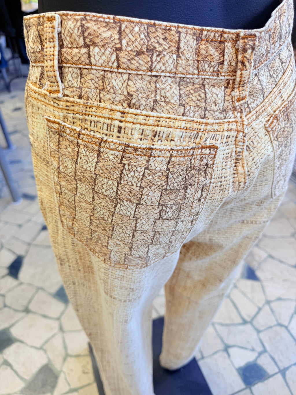 Jeans Roberto Cavalli SS1997 fieno e paglia giallo