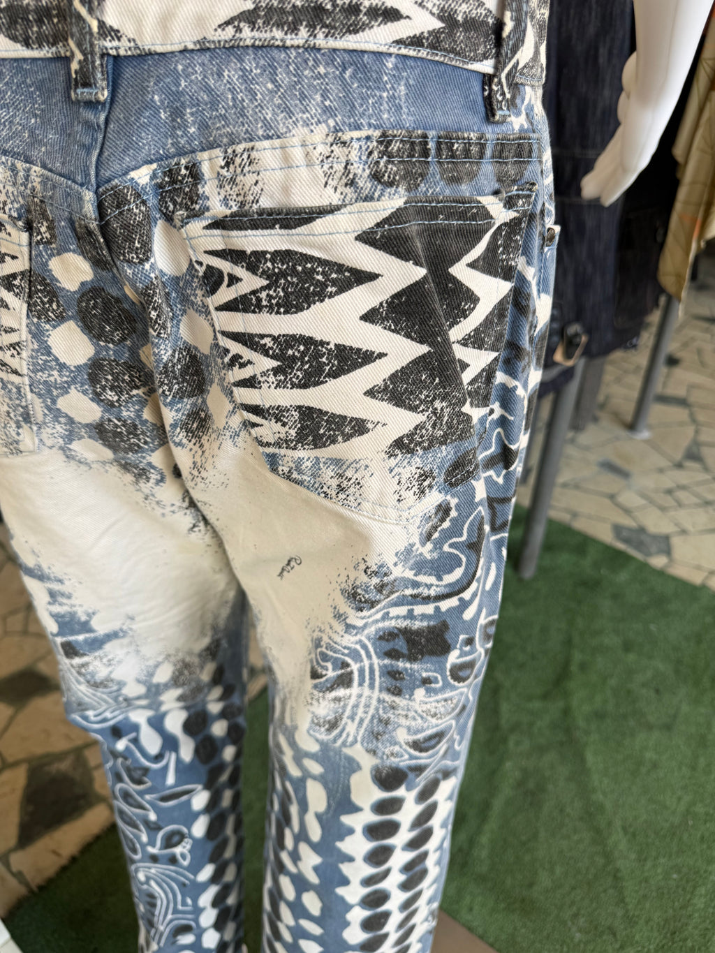 Jeans bandana Roberto Cavalli blu SS2003