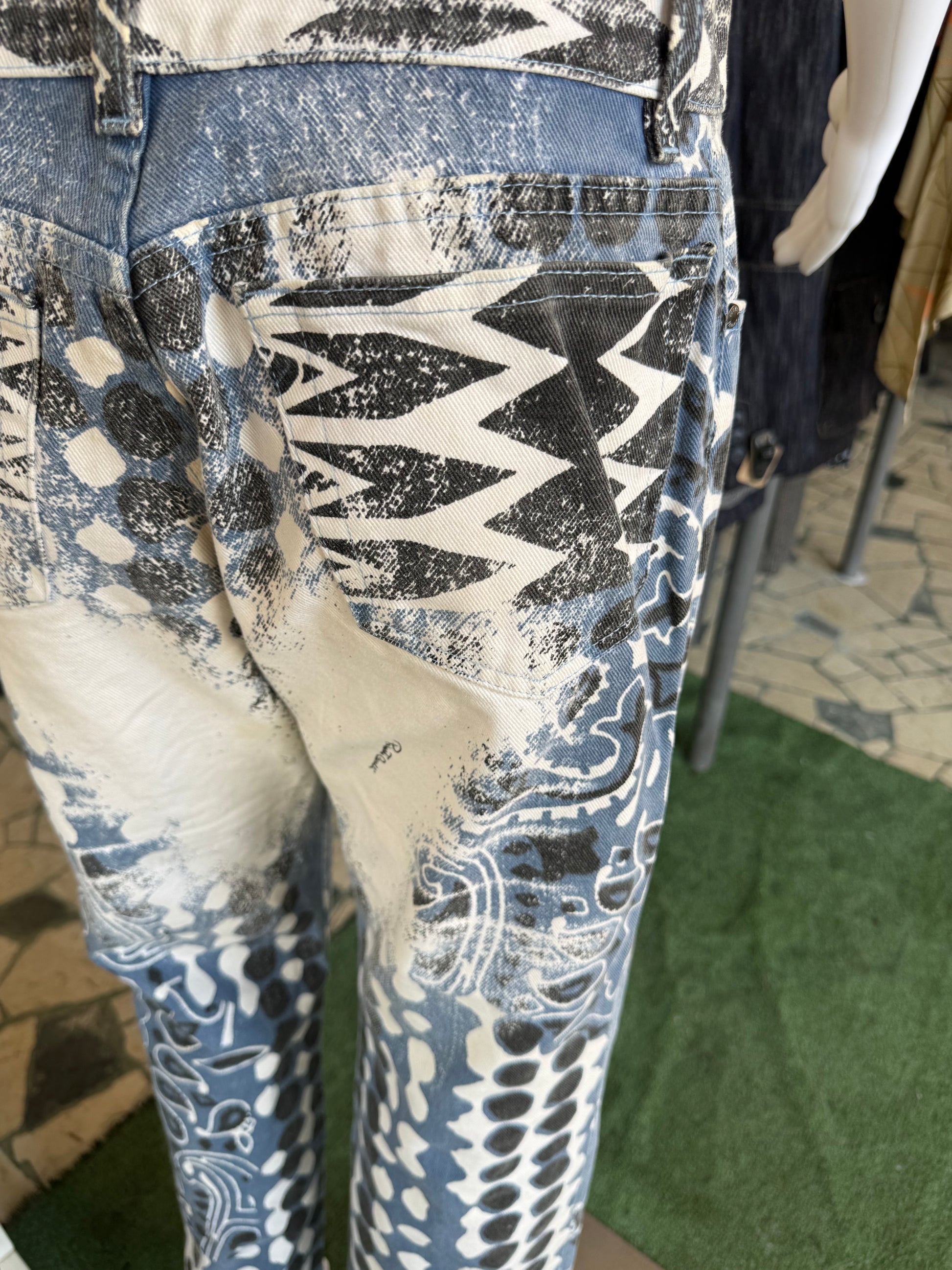 Jeans bandana Roberto Cavalli blu SS2003