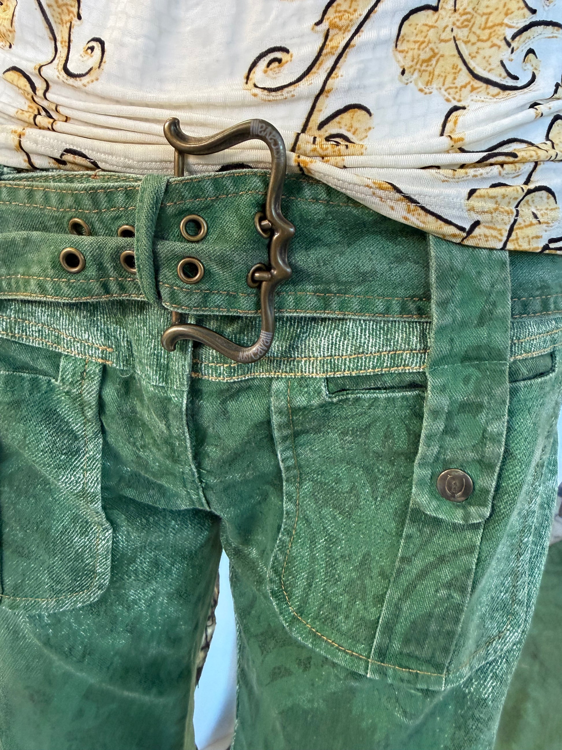 Set Roberto Cavalli verde barocco