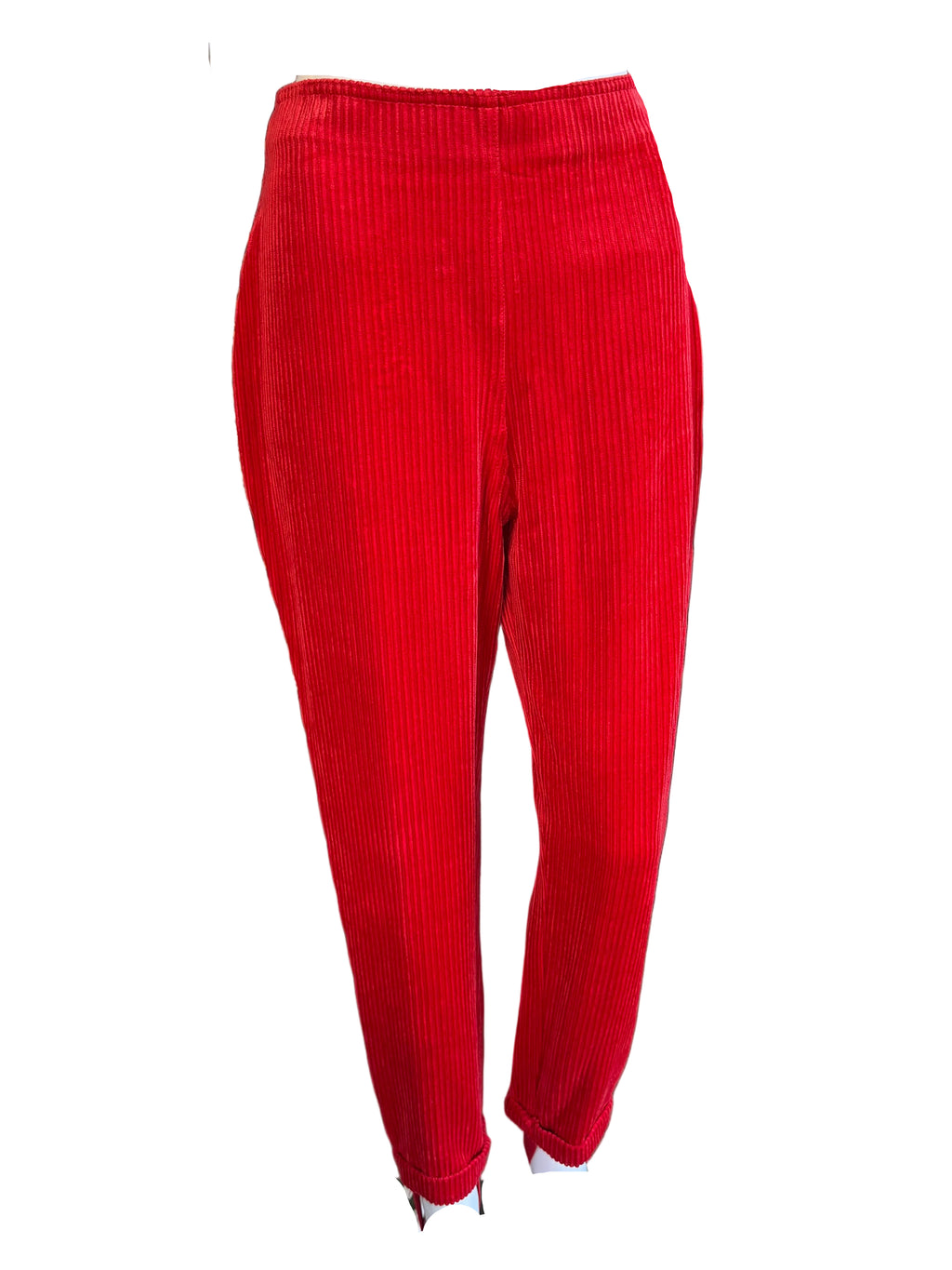 Pantalone Moschino rosso a coste 1990s