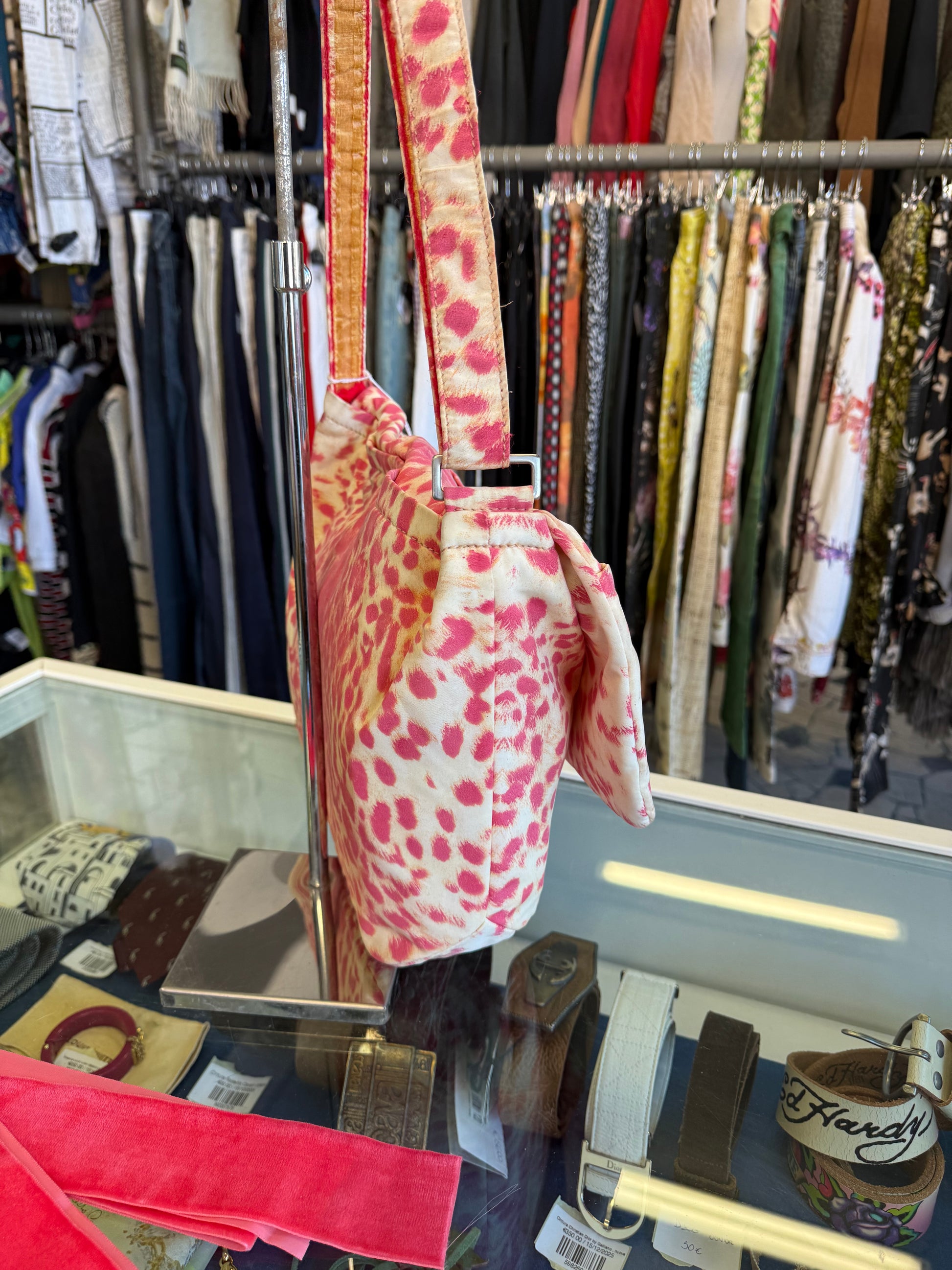 Borsa Roberto Cavalli SS2000 pink leopard print