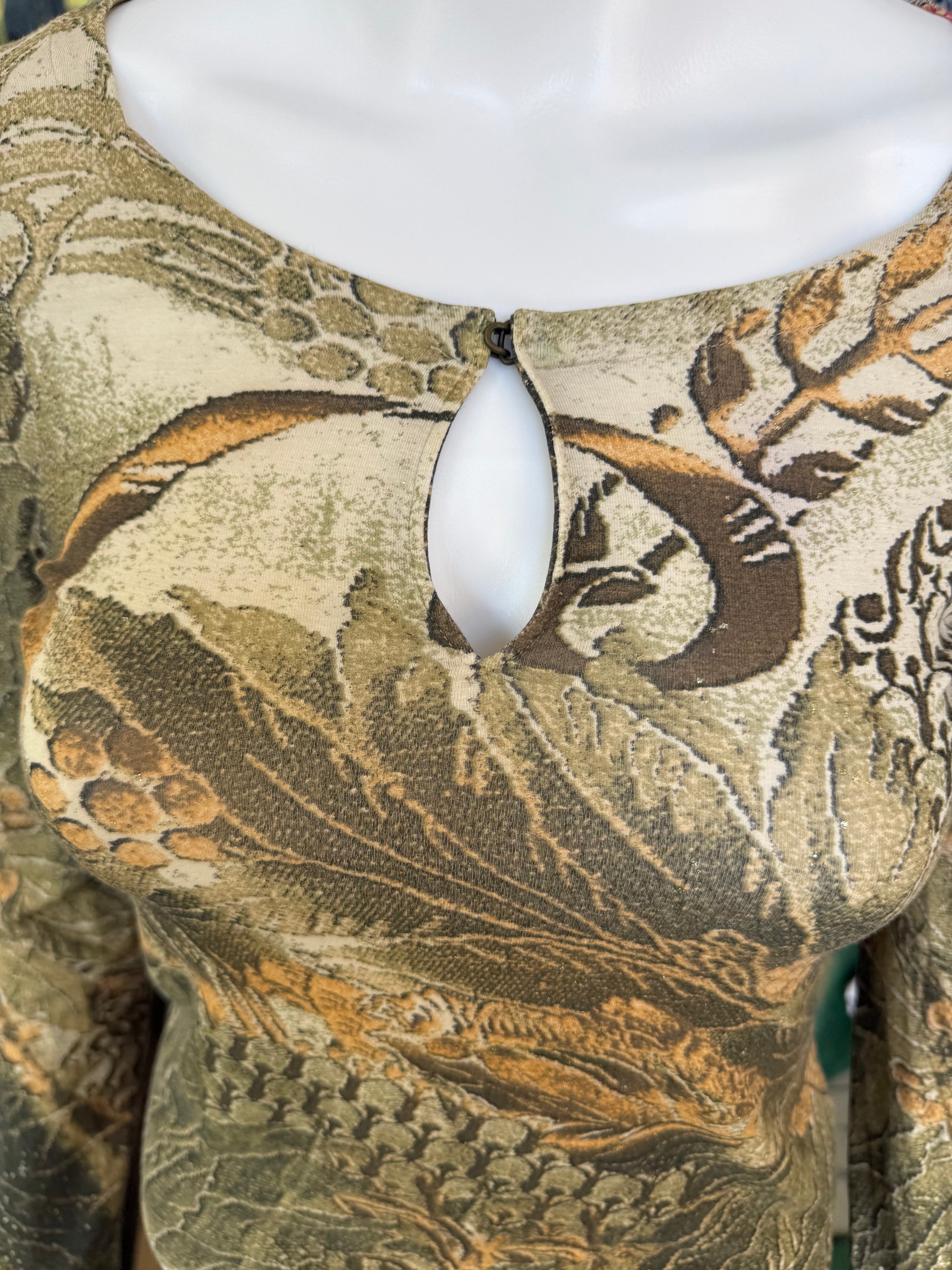 Top Roberto Cavalli fine 90s bosco e piante