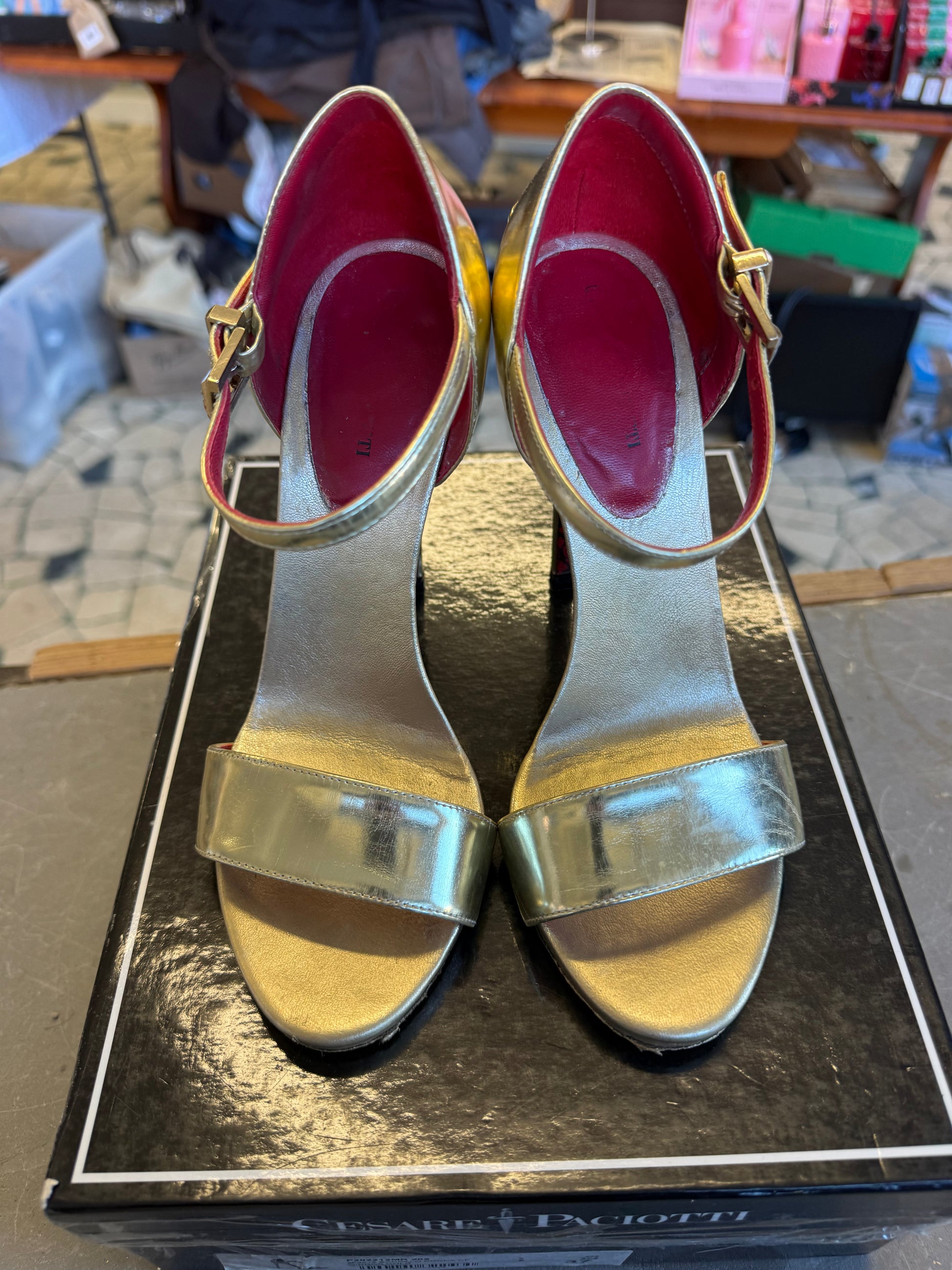 Cesare Paciotti sandali Dagger Heels Lady Blade oro 37