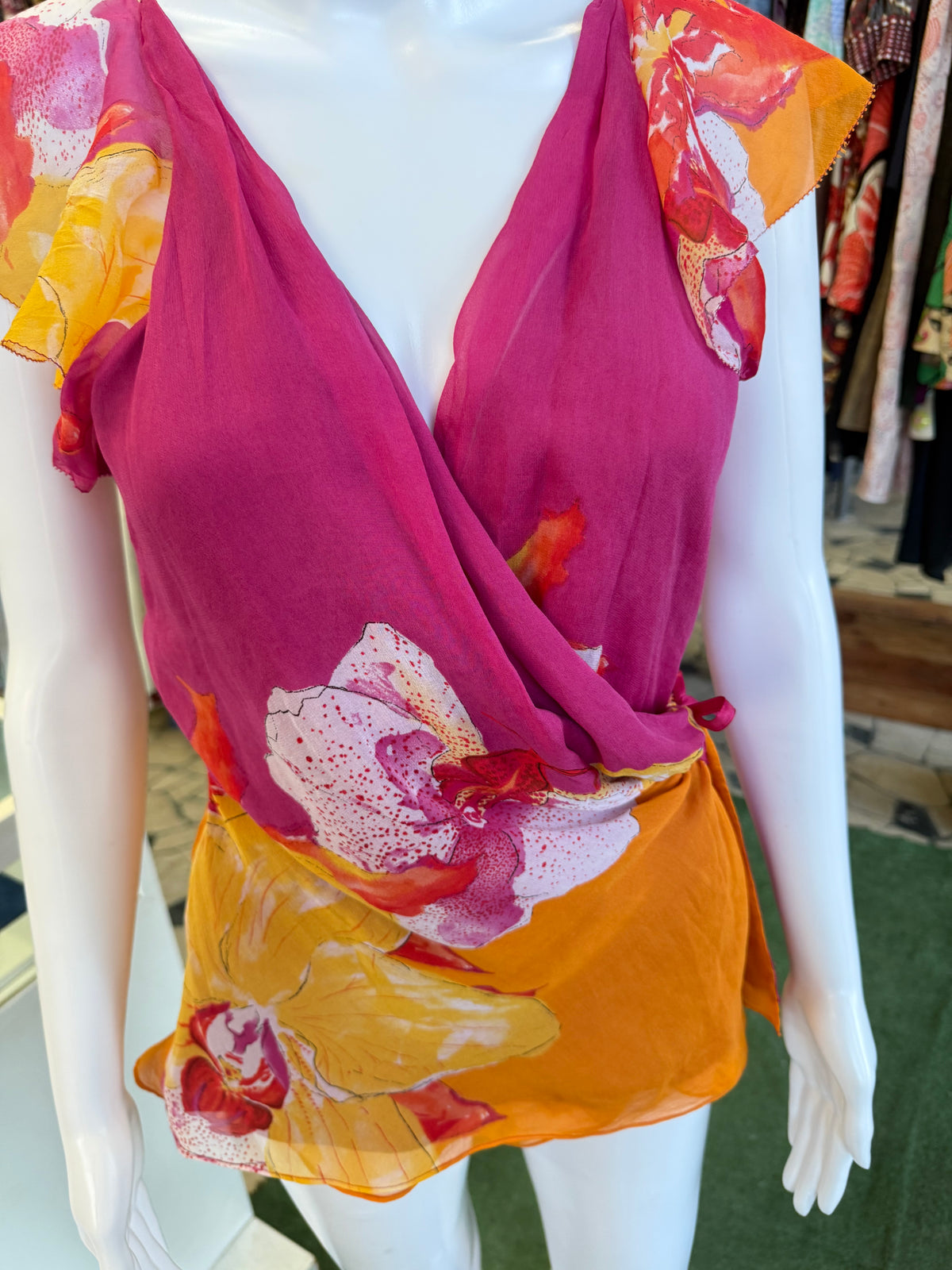 Top Diane Von Fustenberg orchidee in seta 00s
