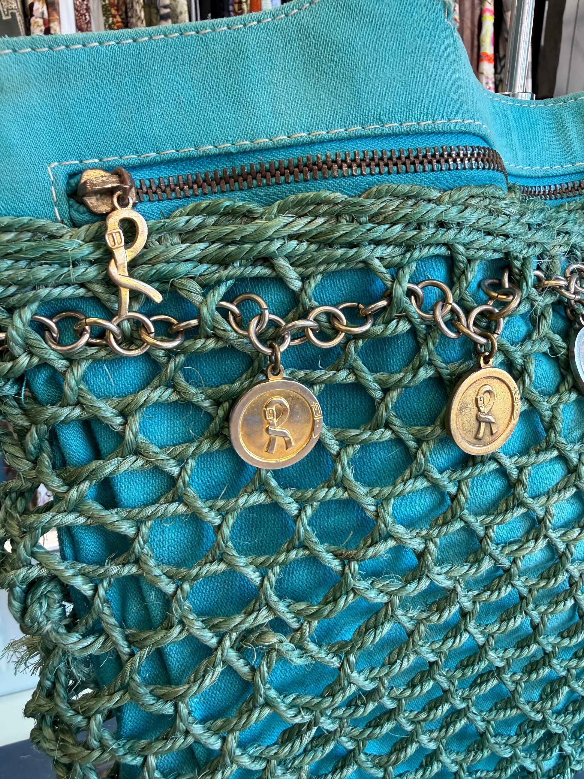 Borsa estiva Roberta Di Camerino paglia intrecciata 60s