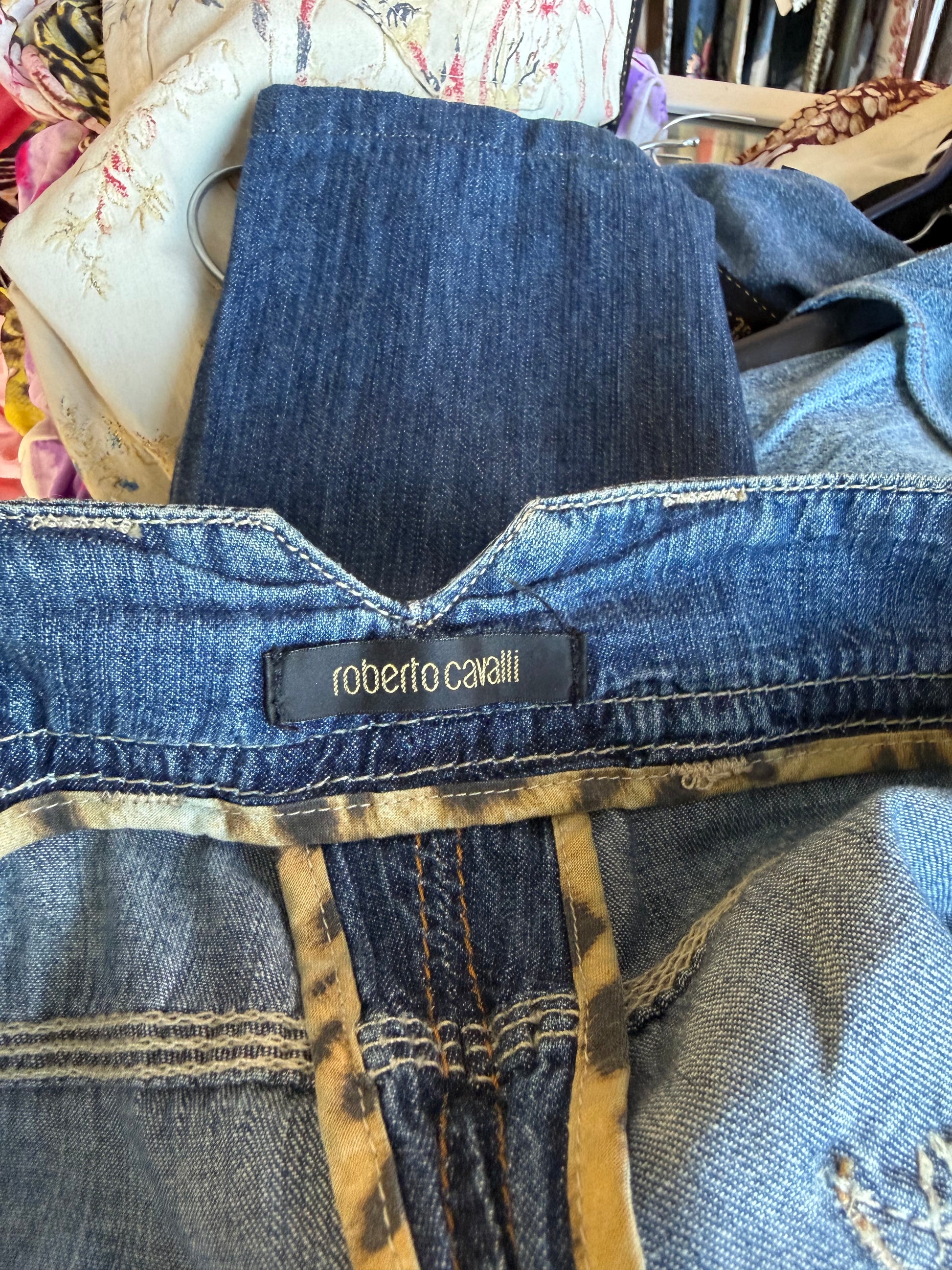 Jeans Roberto Cavalli FW2005 dettagli in pitone