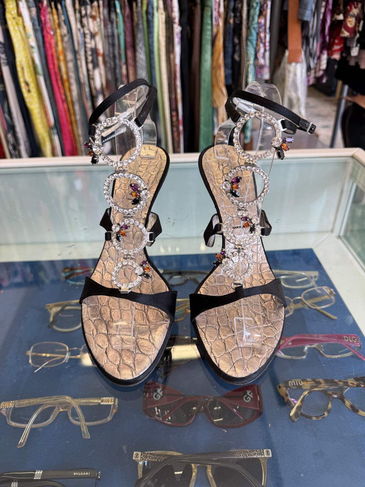 Sandalo gioiello Giuseppe Zanotti cristalli 00s