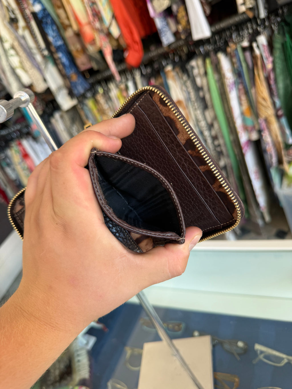 Micro pochette Dolce & Gabbana cavallino leopardato 00s