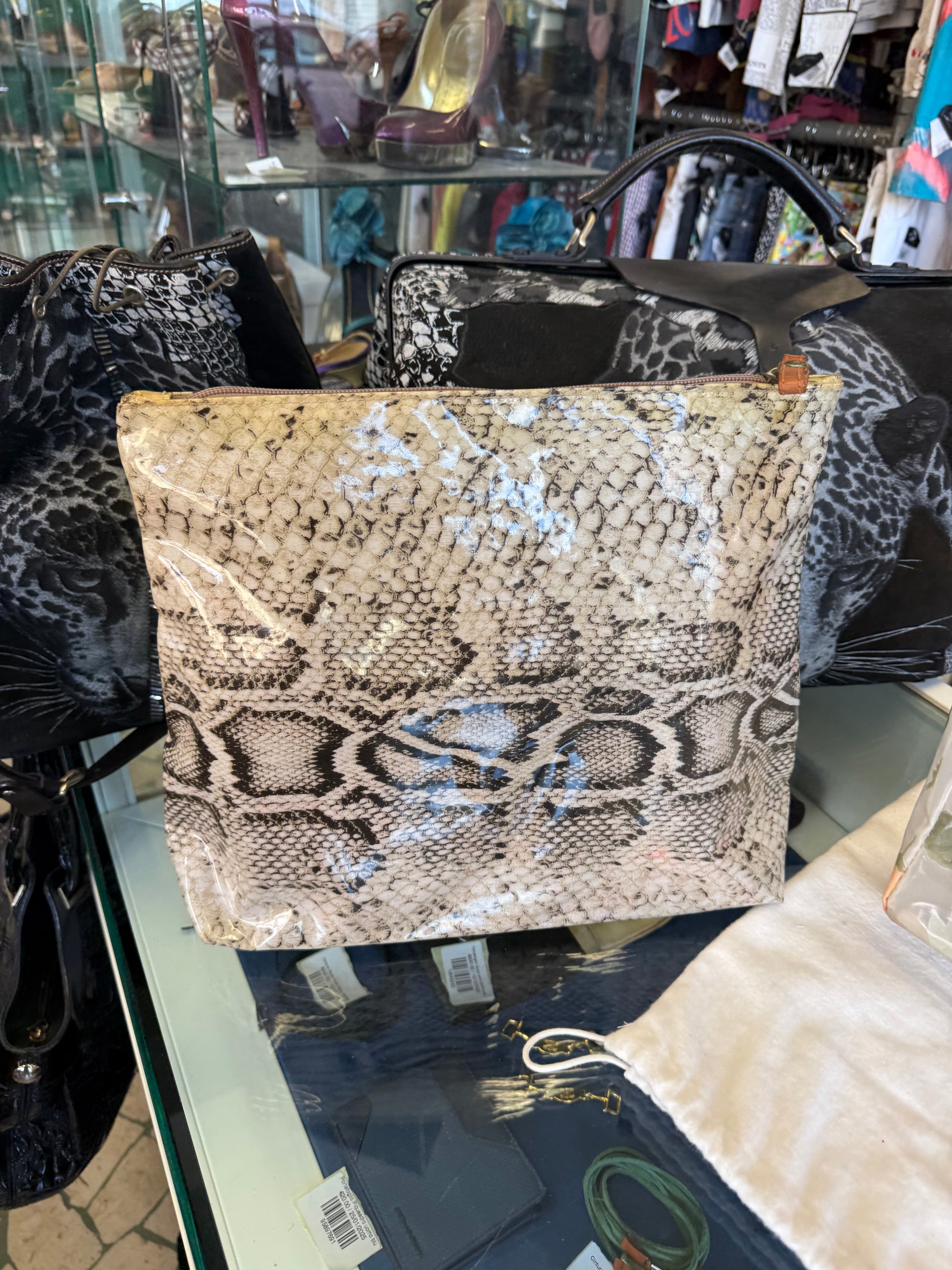 Borsa a spalla Roberto Cavalli SS1998 pitone e rose