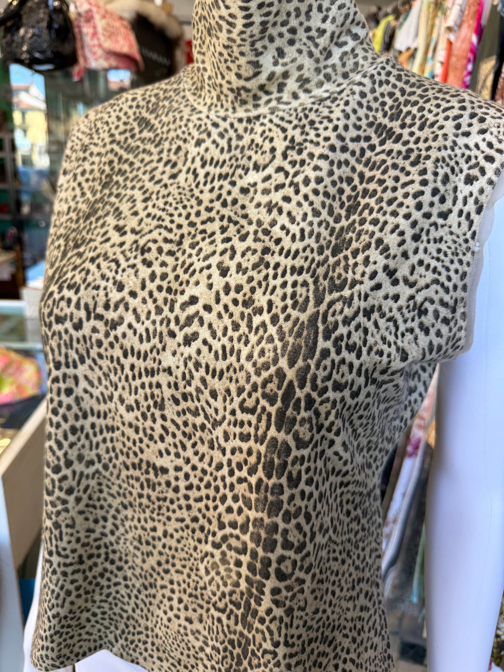 Top Roberto Cavalli FW1997 smanicato collo alto
