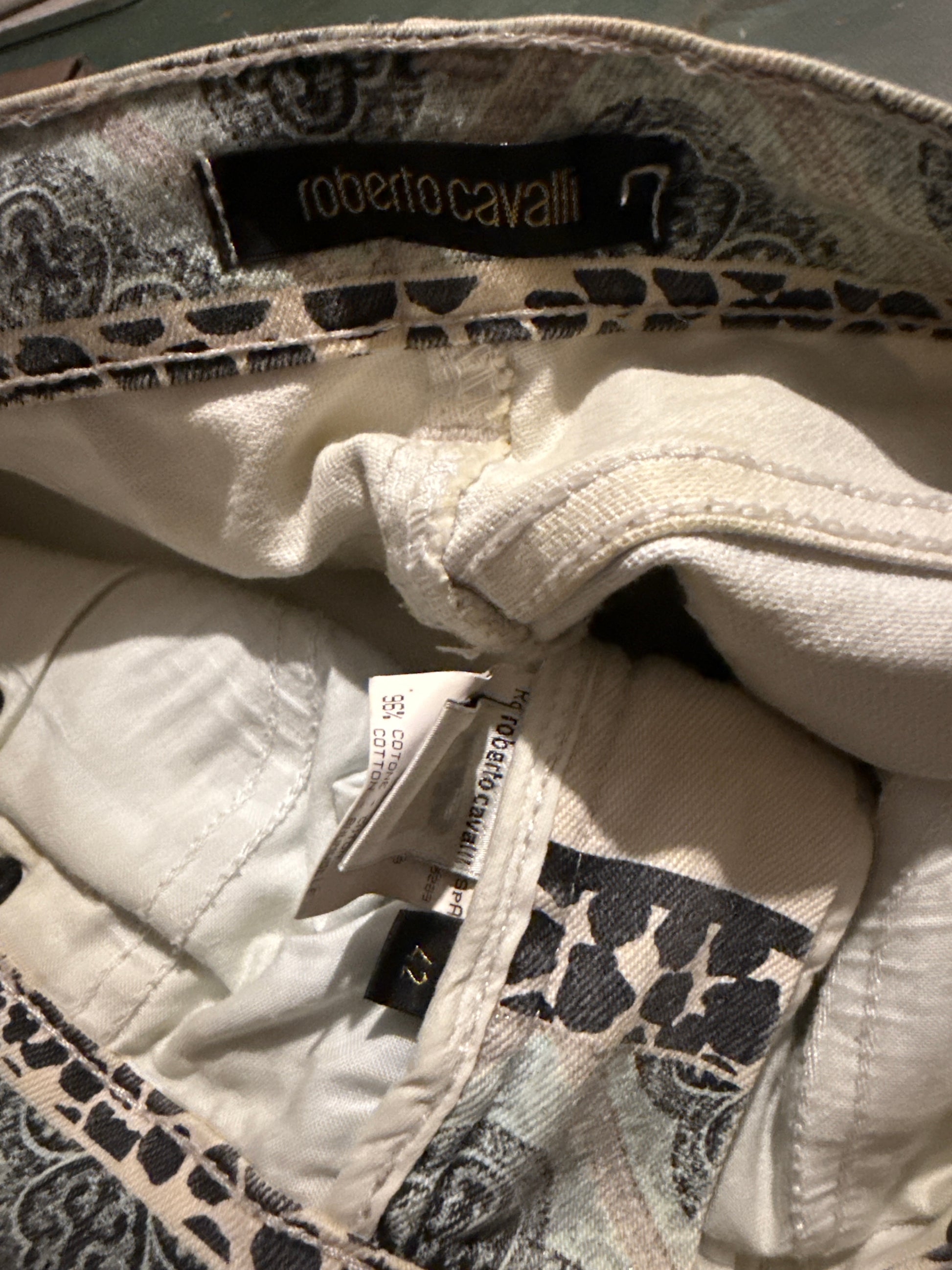 Jeans rose e mandala Roberto Cavalli FW2005