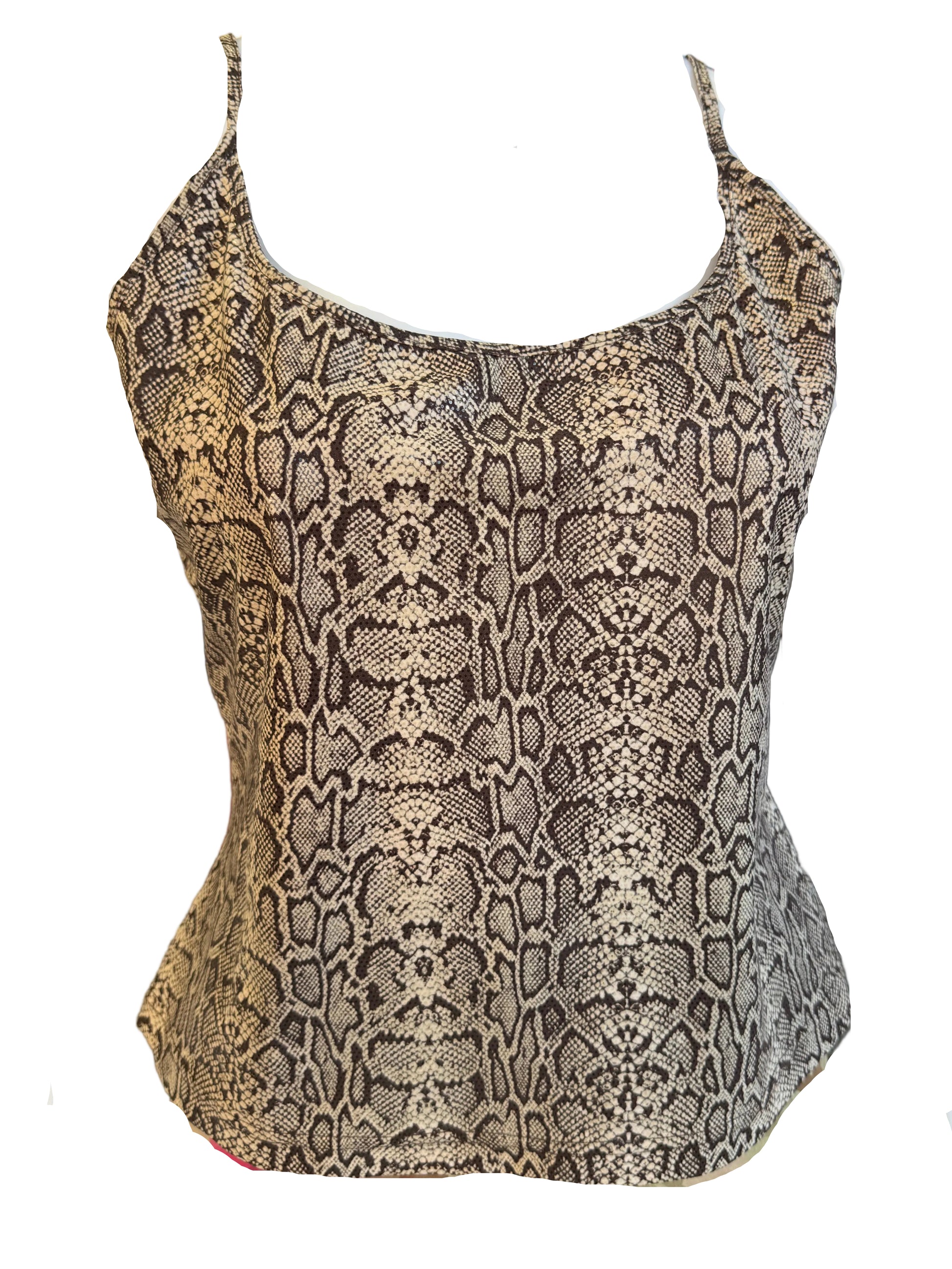 Top Gianfranco Ferrè animalier pitone 90s
