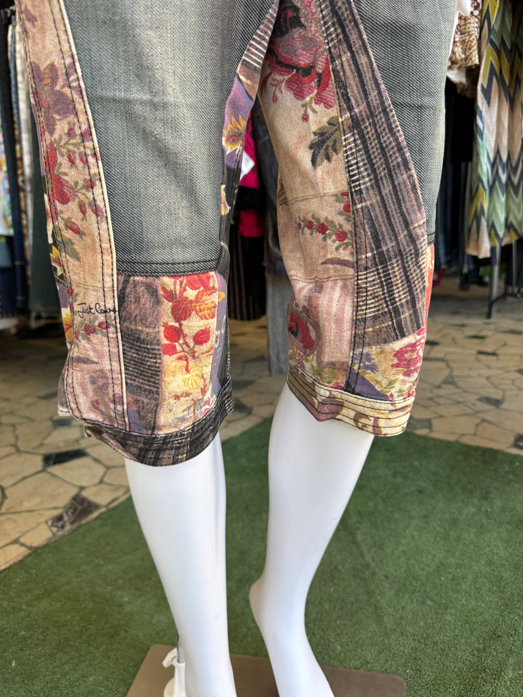 Jeans patchwork Roberto Cavalli Capri 2000s