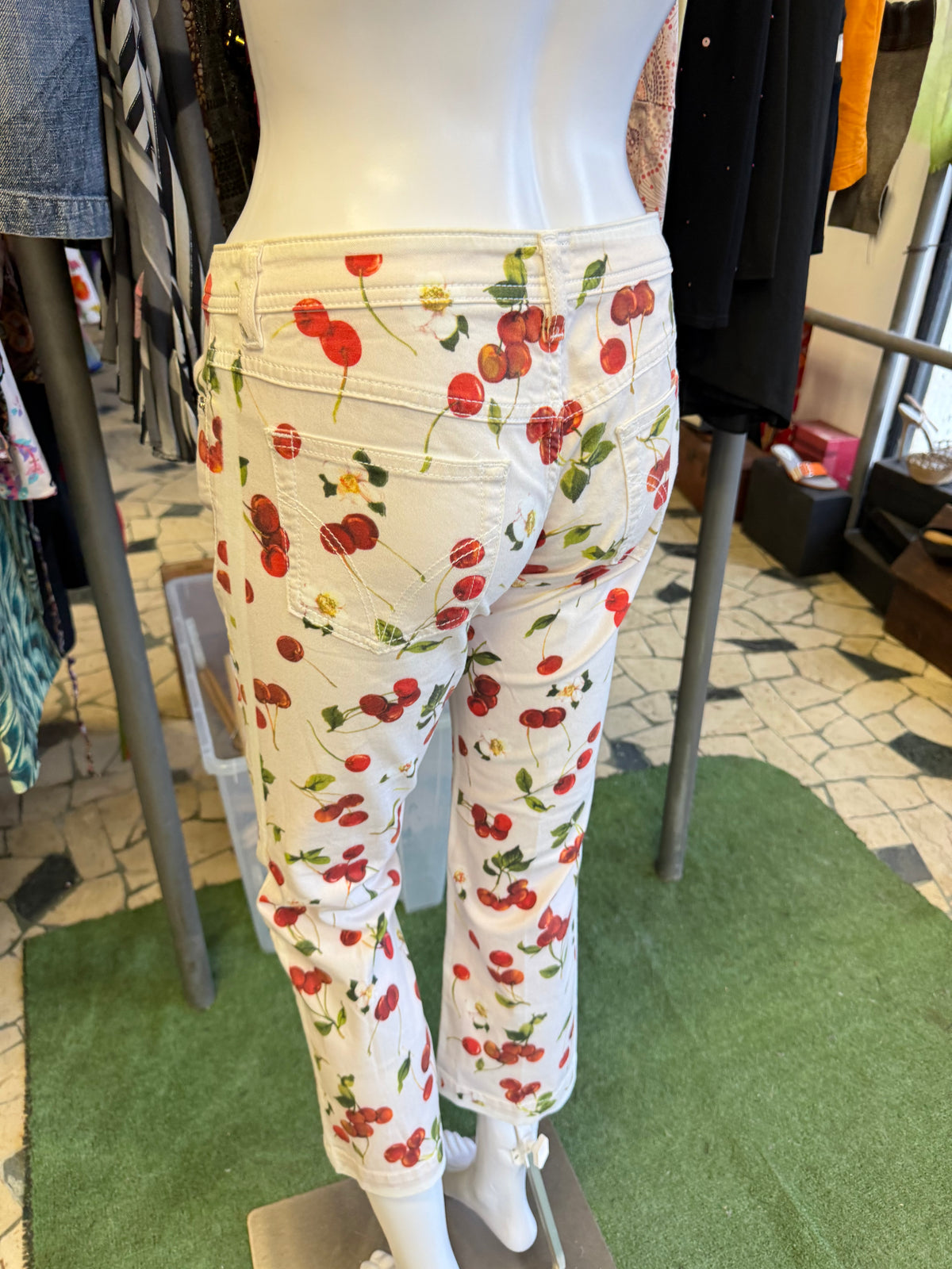 Jeans Dolce & Gabbana ciliegie rosse anni 00s