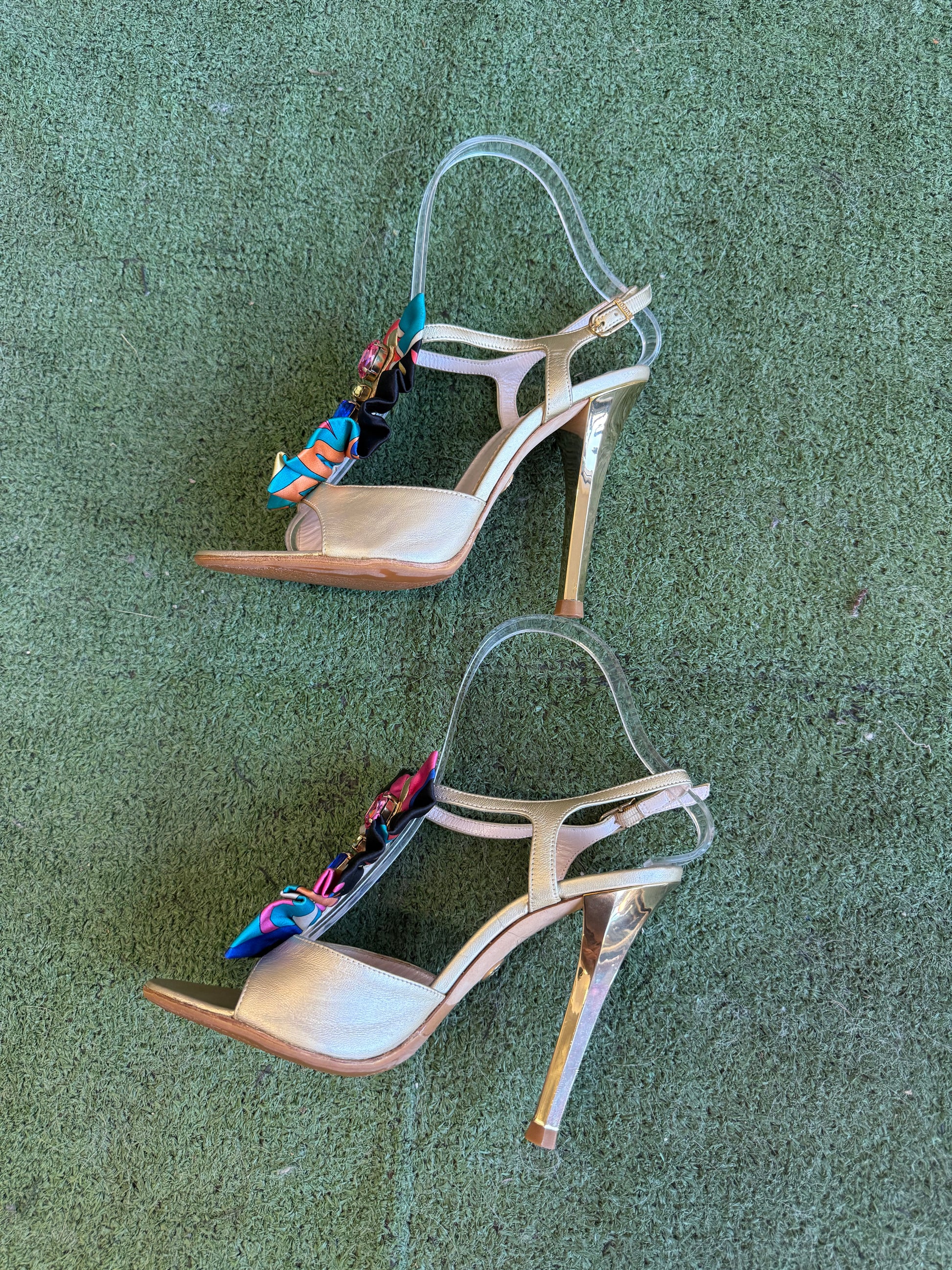 Sandali Emilio Pucci gioiello multicolore 2000s