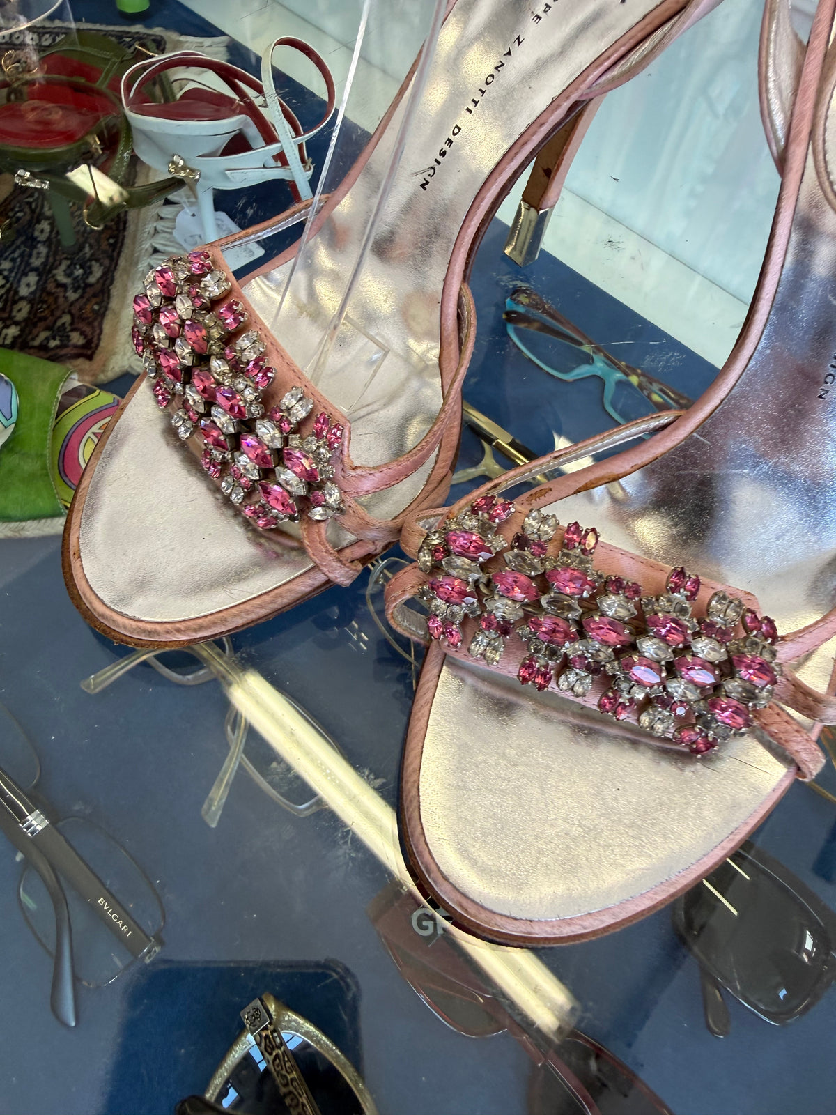 Sandali gioiello Giuseppe Zanotti rosa 00s