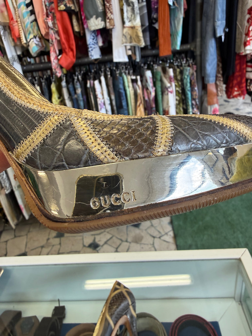Tacchi Gucci FW2006 Patchwork pelle esotiche