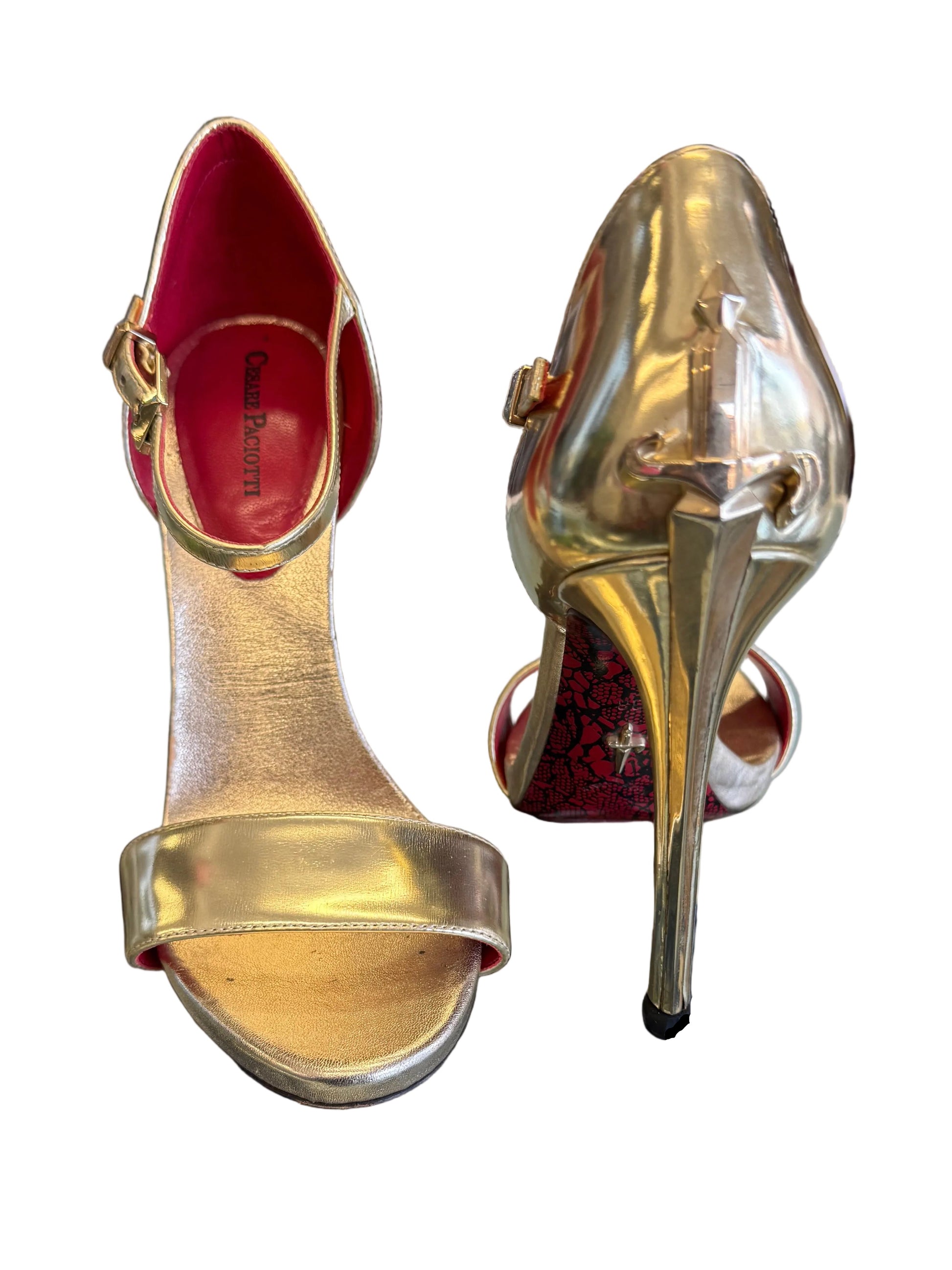 Cesare Paciotti sandali Dagger Heels Lady Blade oro 38