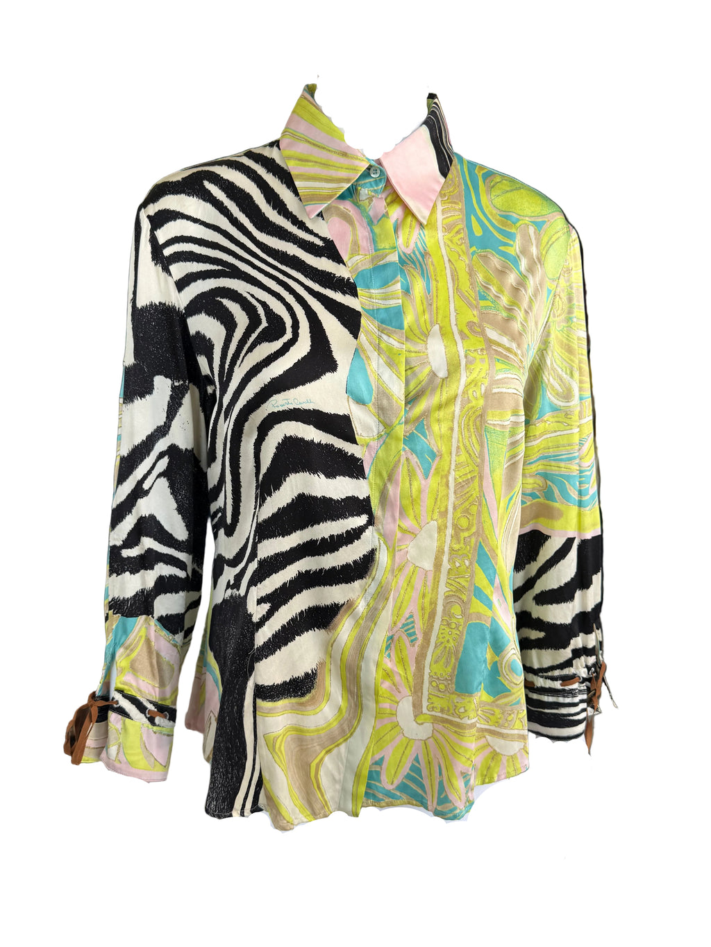 Camicia patchwork Roberto Cavalli SS2004 animalier