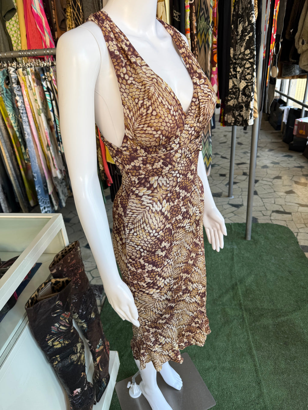 Abito Roberto Cavalli animalier pitone