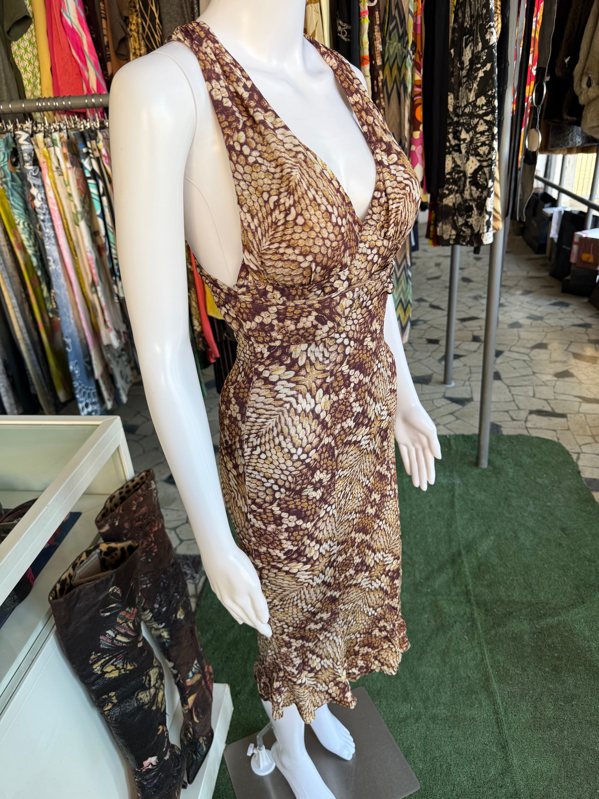Abito Roberto Cavalli animalier pitone
