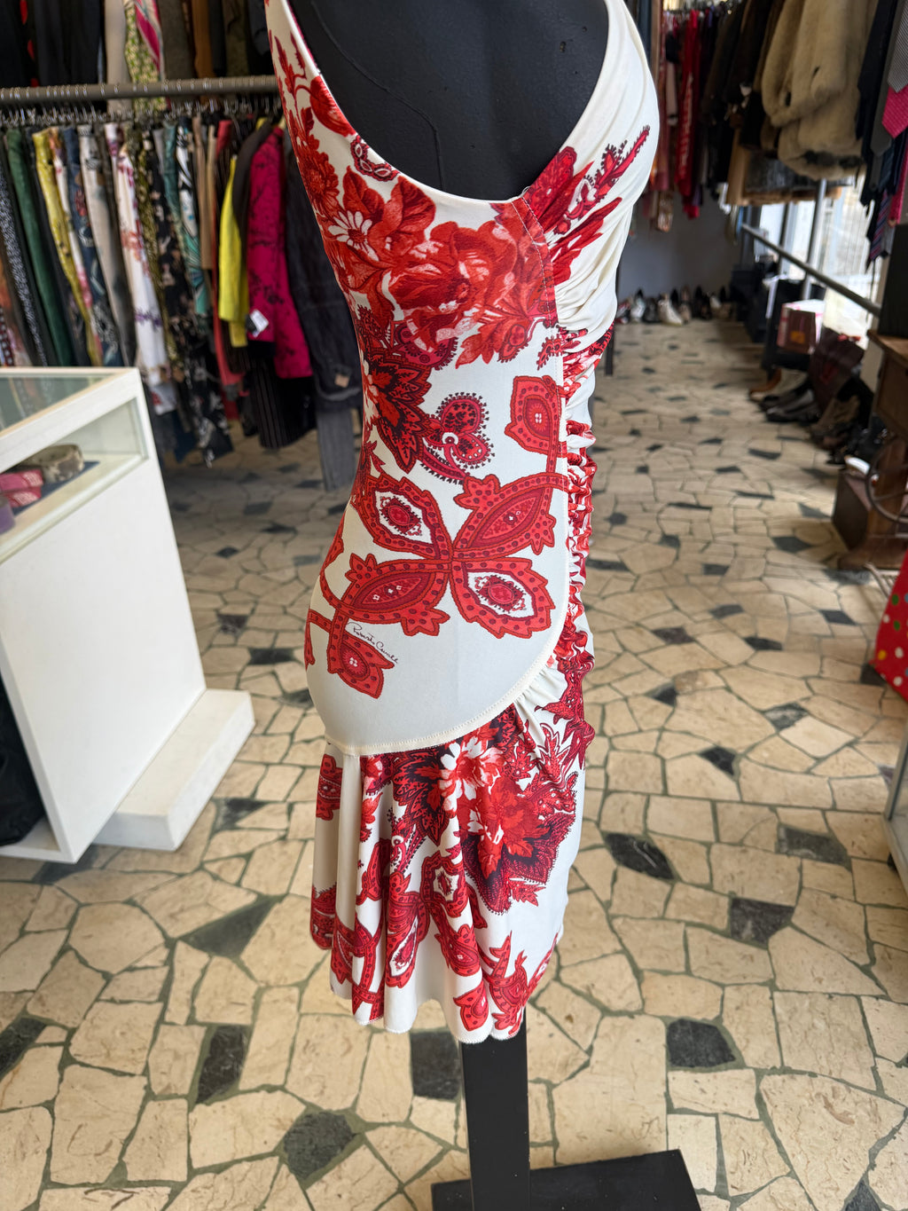 Abito fiori e paisley Roberto Cavalli SS2007