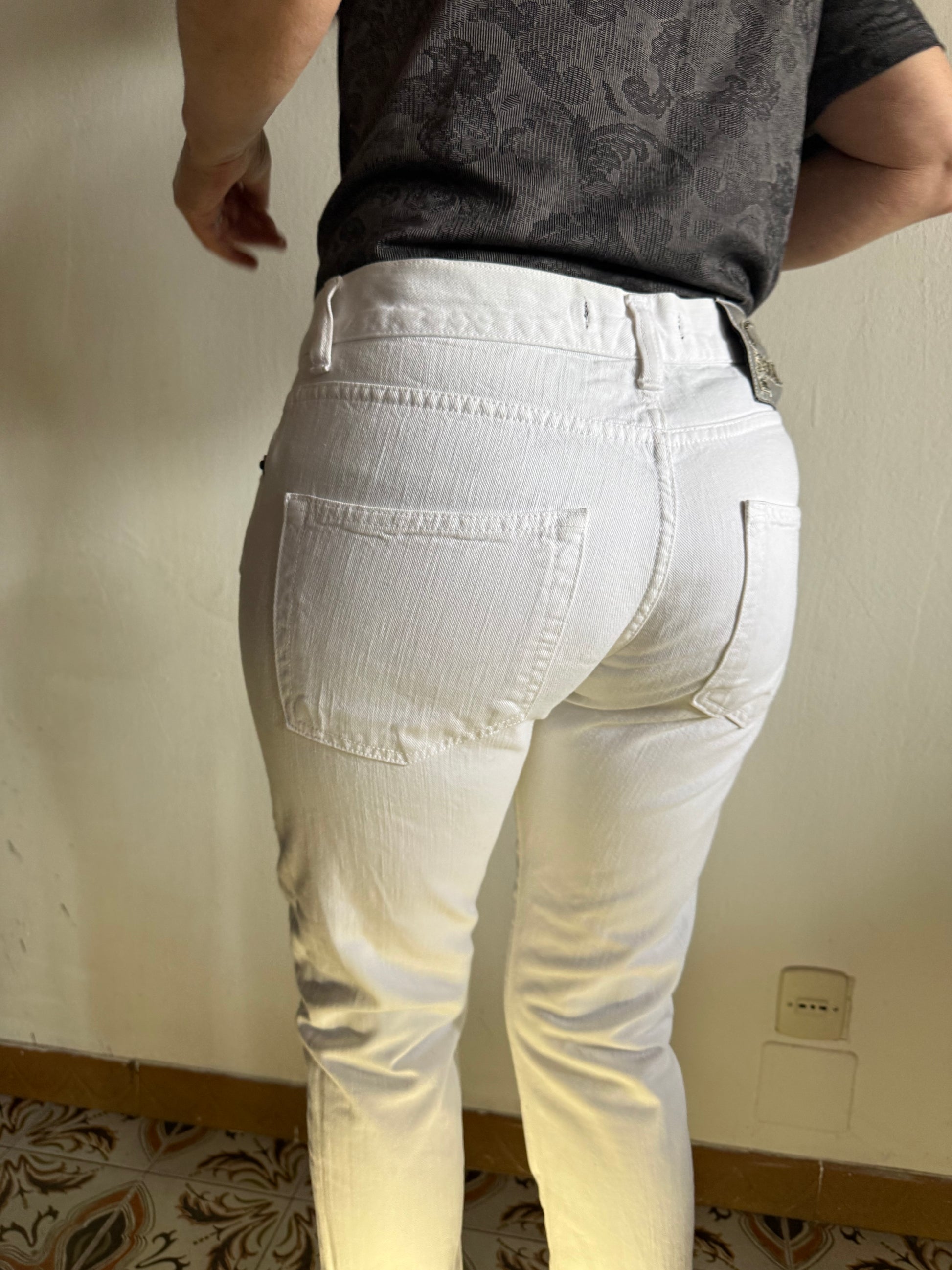 Jeans elengante bianco Roberto Cavalli Just 2000”
