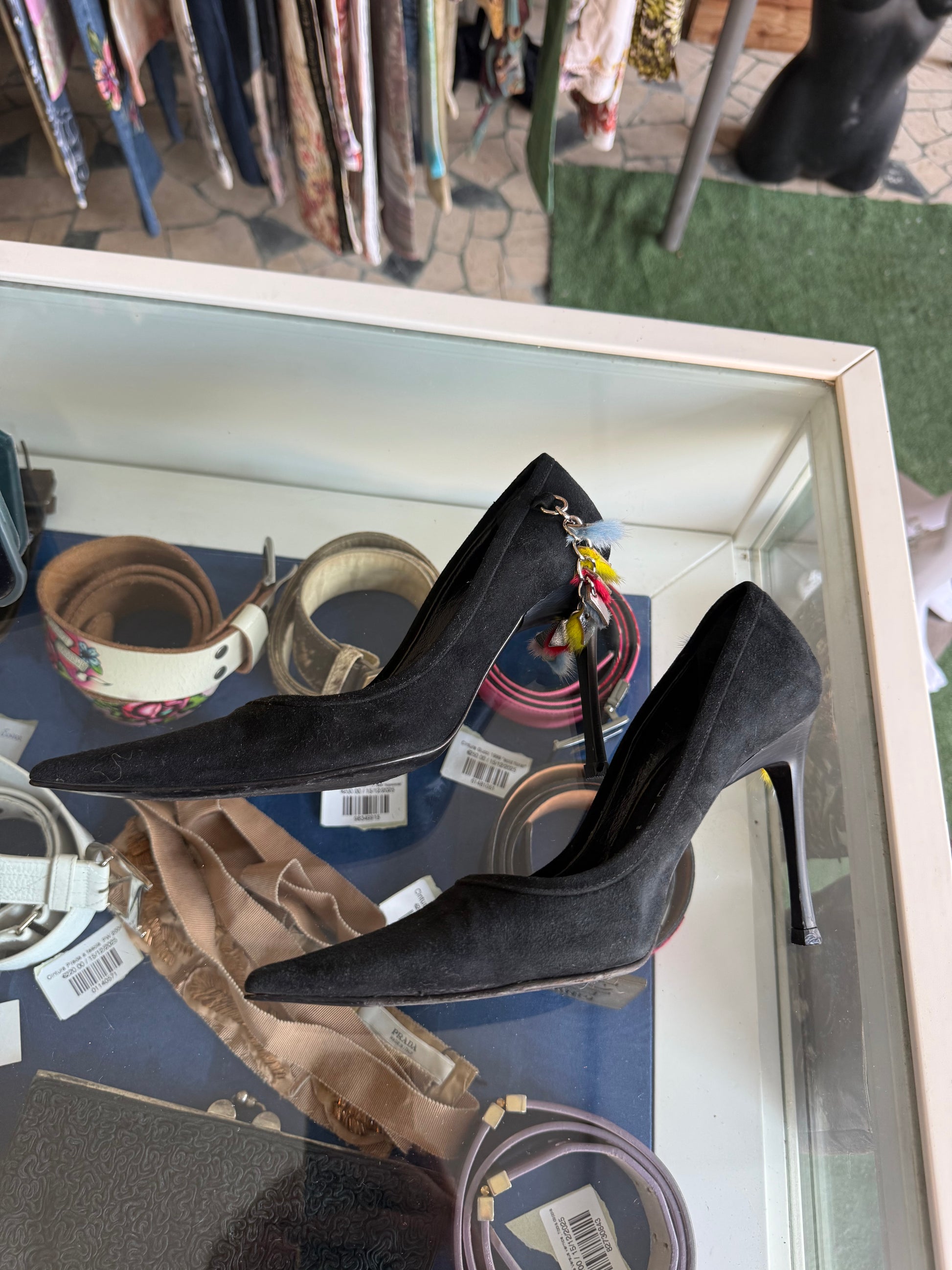 Tacchi décolleté Casadei dettagli in visone multicolore
