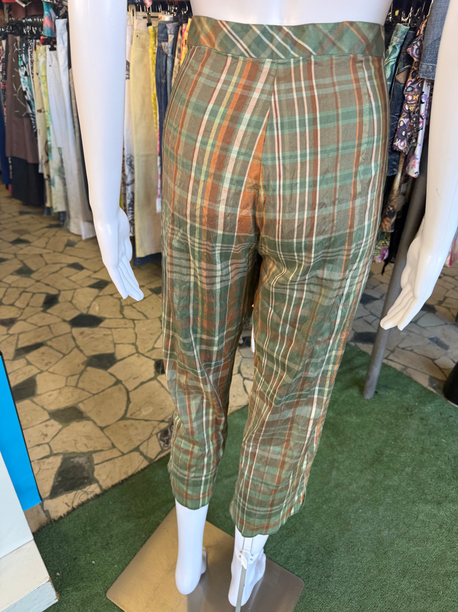 Pantalone Giorgio Kauten seta ricamato 00s