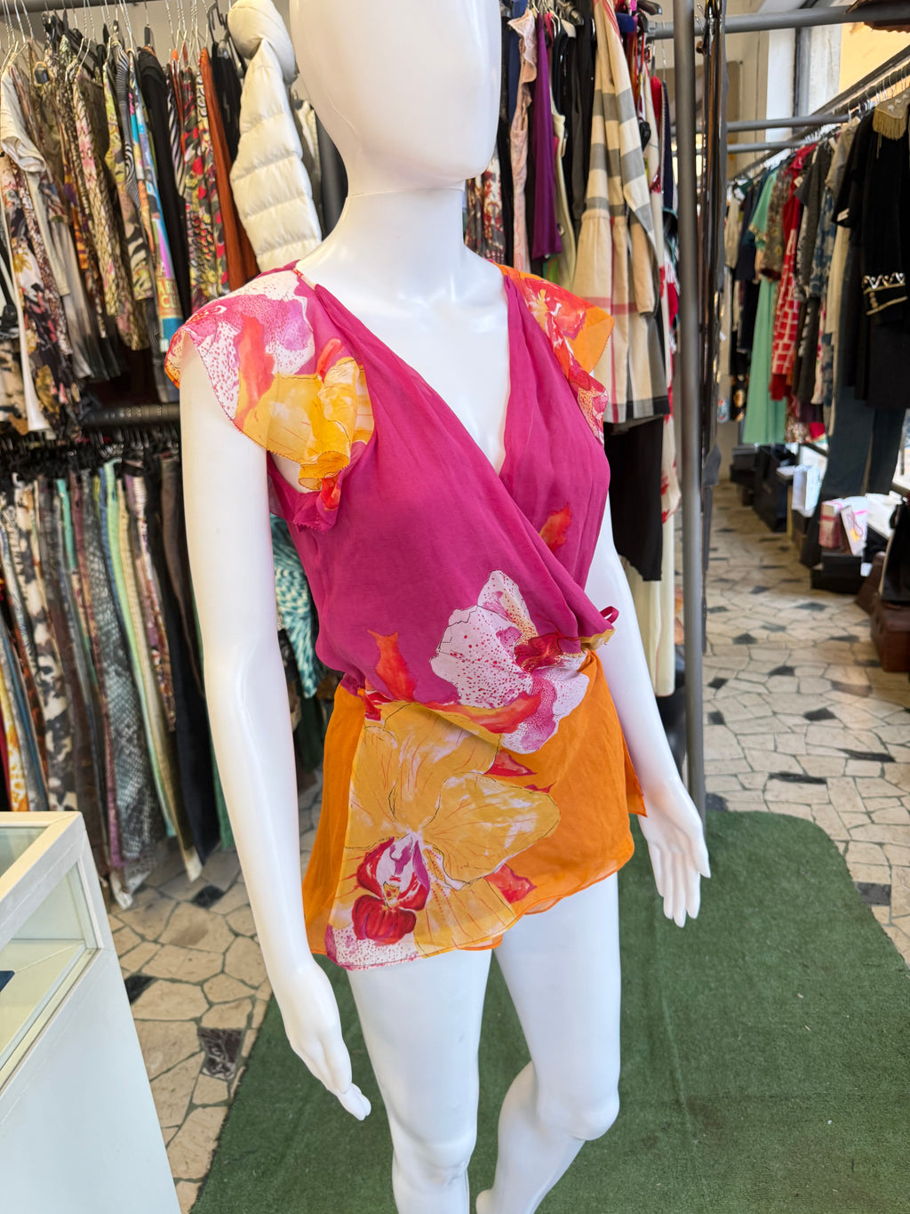 Top Diane Von Fustenberg orchidee in seta 00s