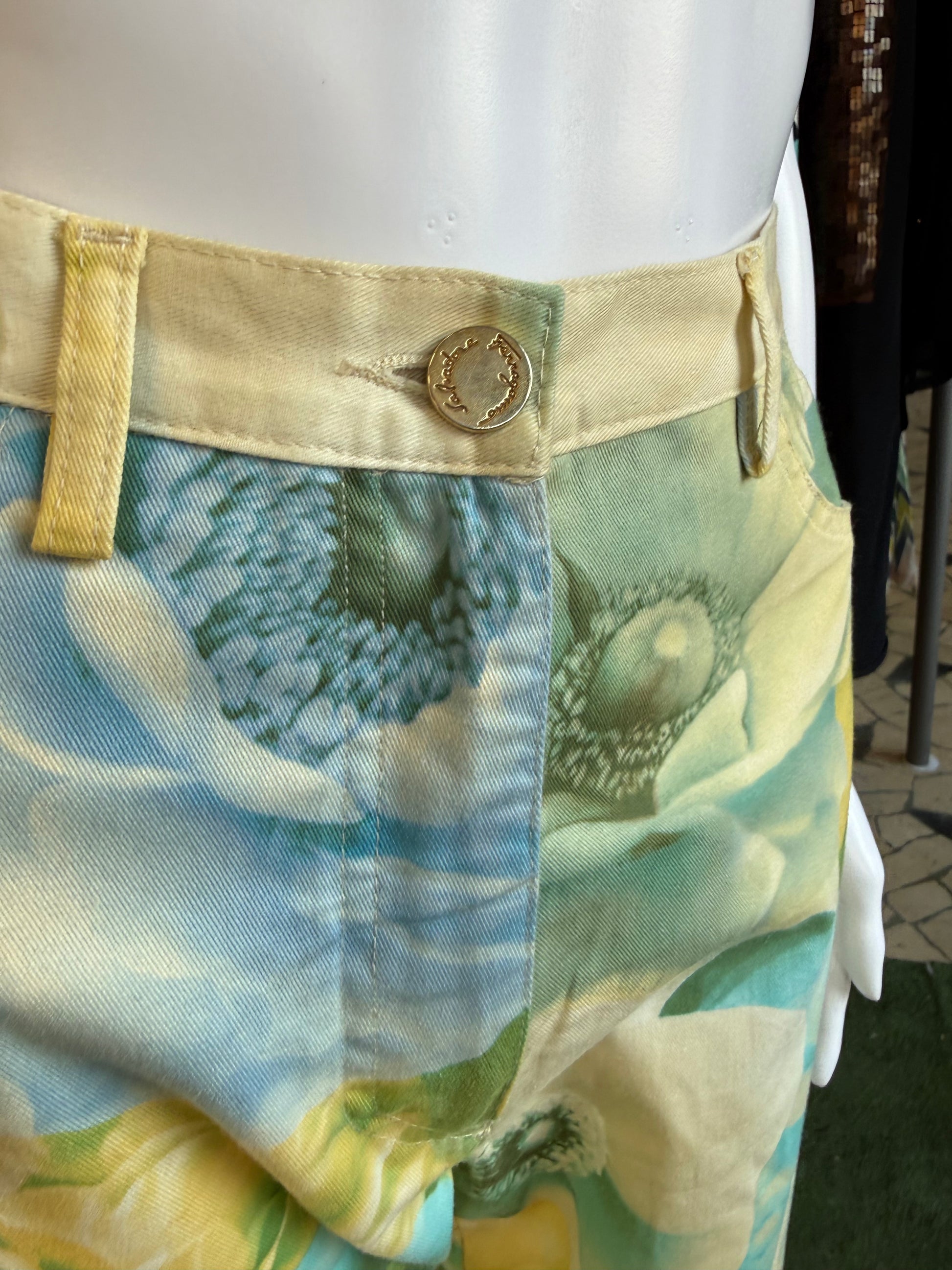 Jeans Salvatore Ferragamo floreale 00s