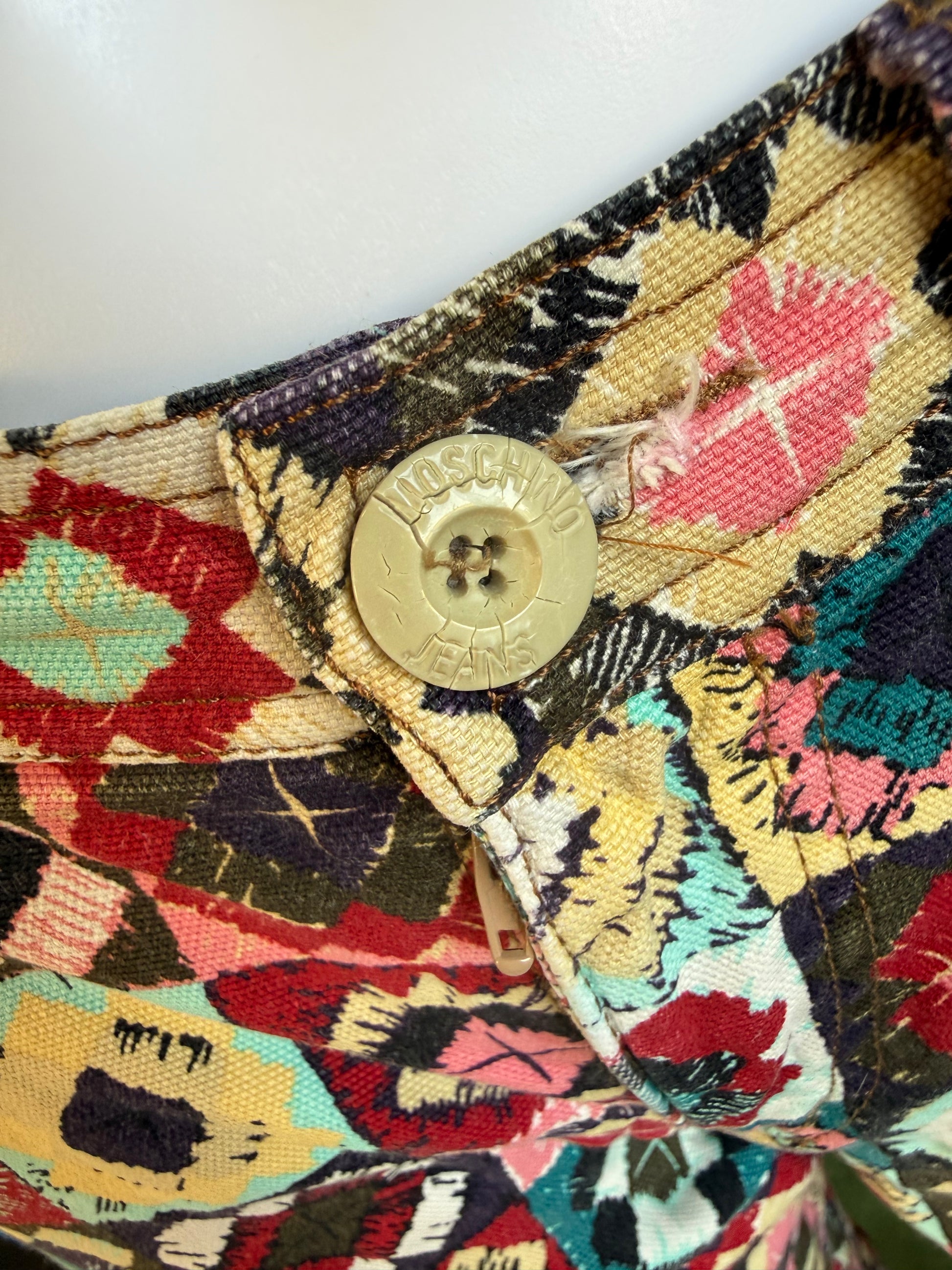 Jeans Capri Moschino patchwork 00s