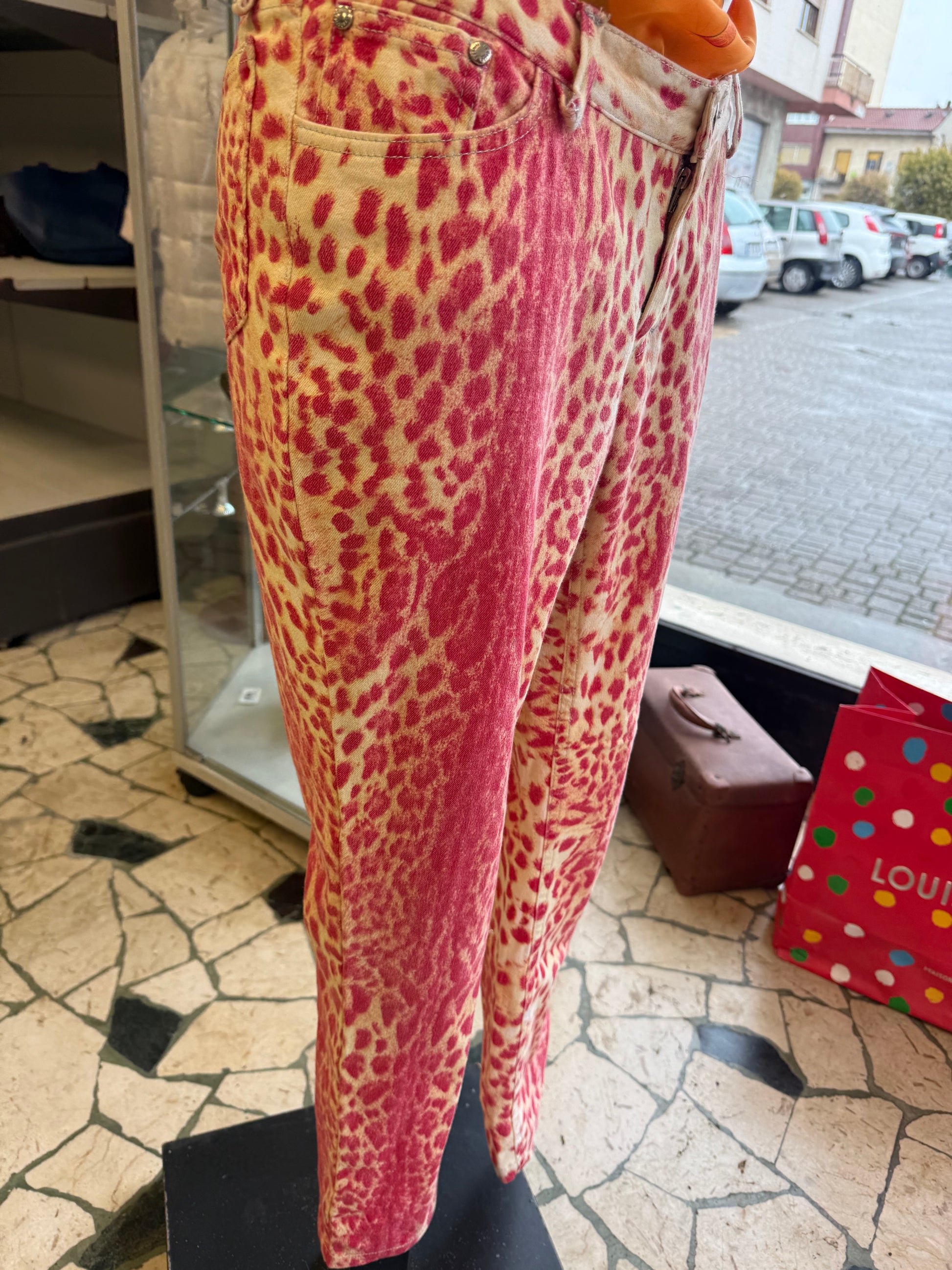 Jeans Roberto Cavalli SS2000 pink Leopard